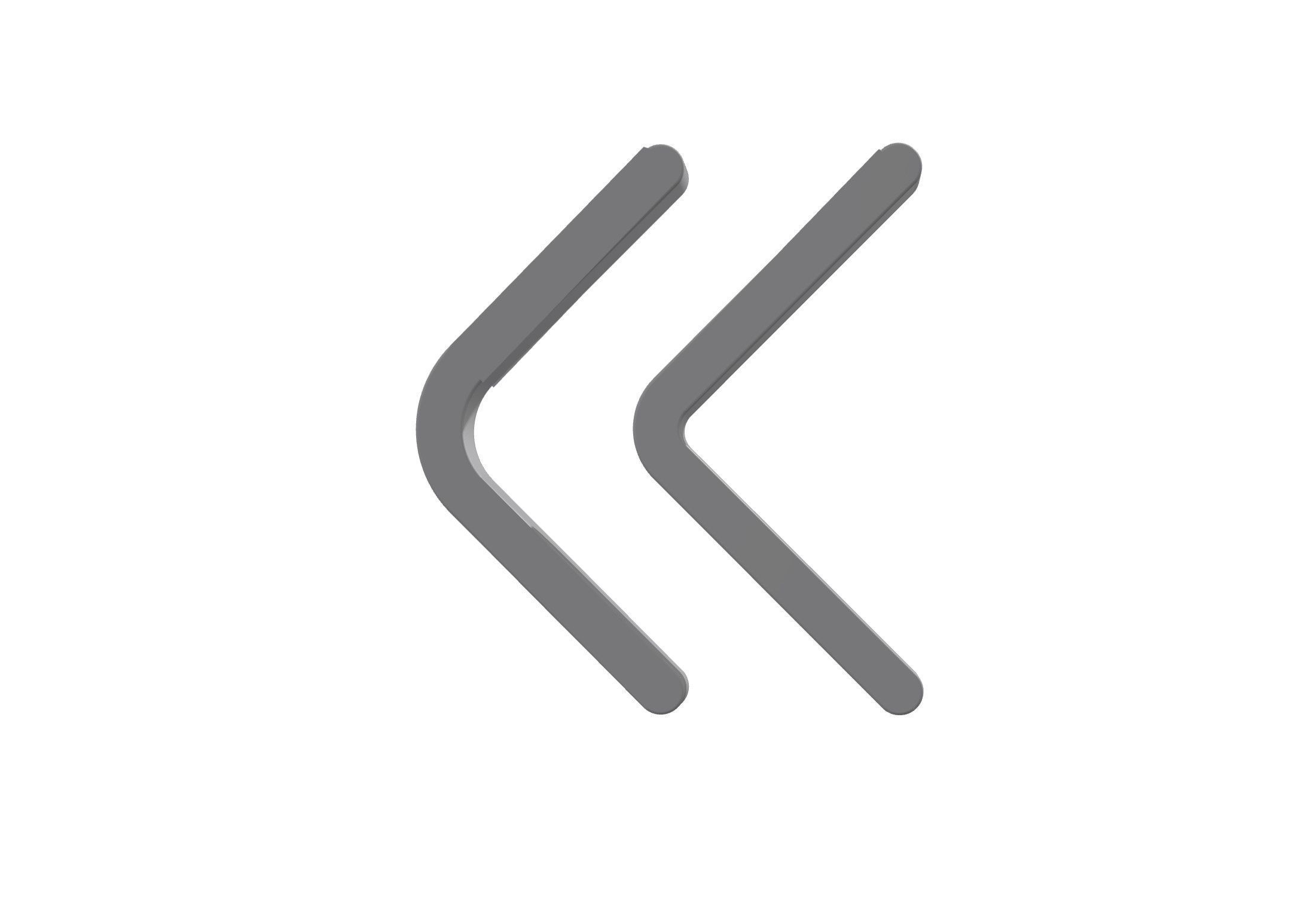 3d angle double left Low-poly 3D model_7