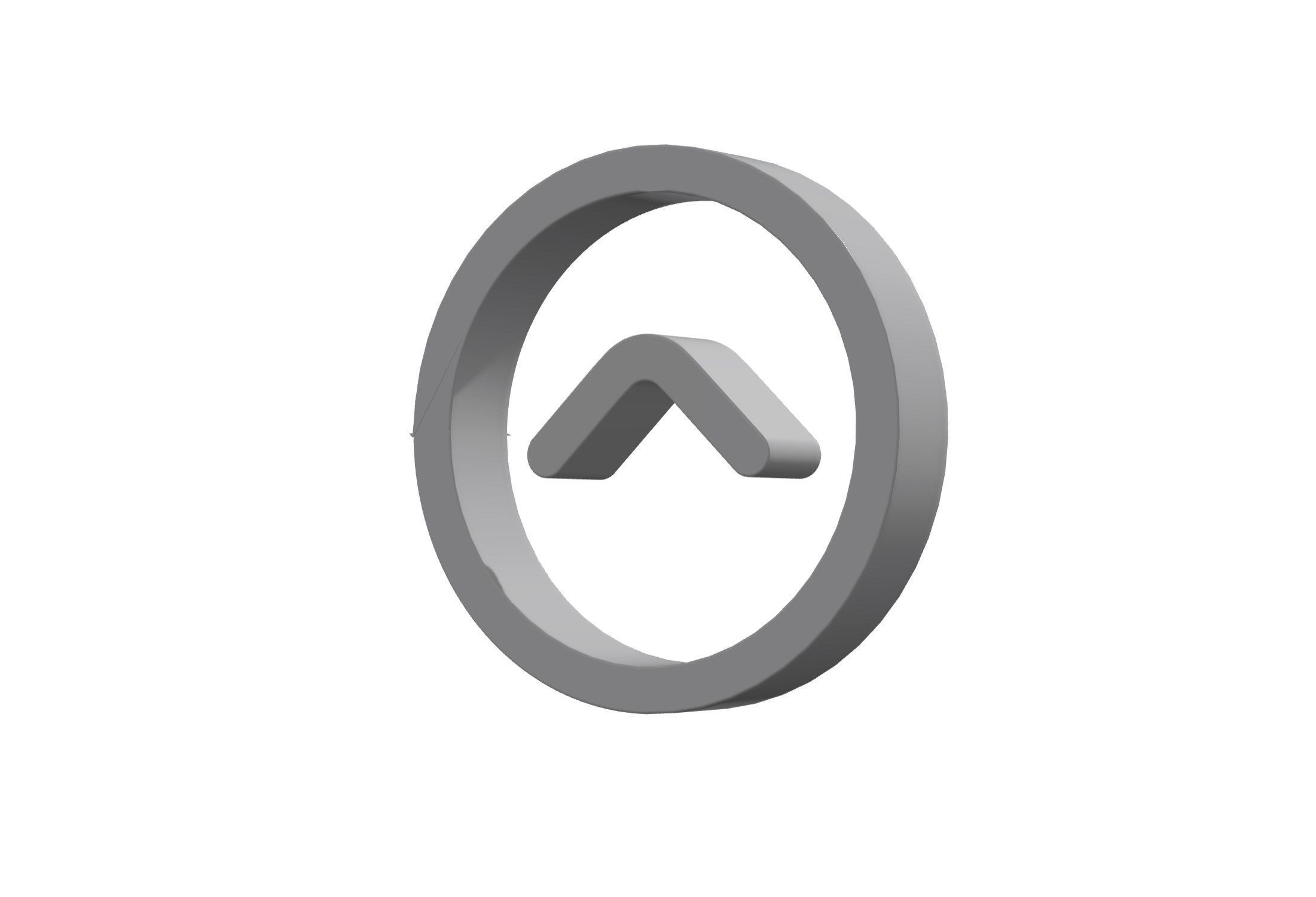 3d angle circle up Low-poly 3D model_6