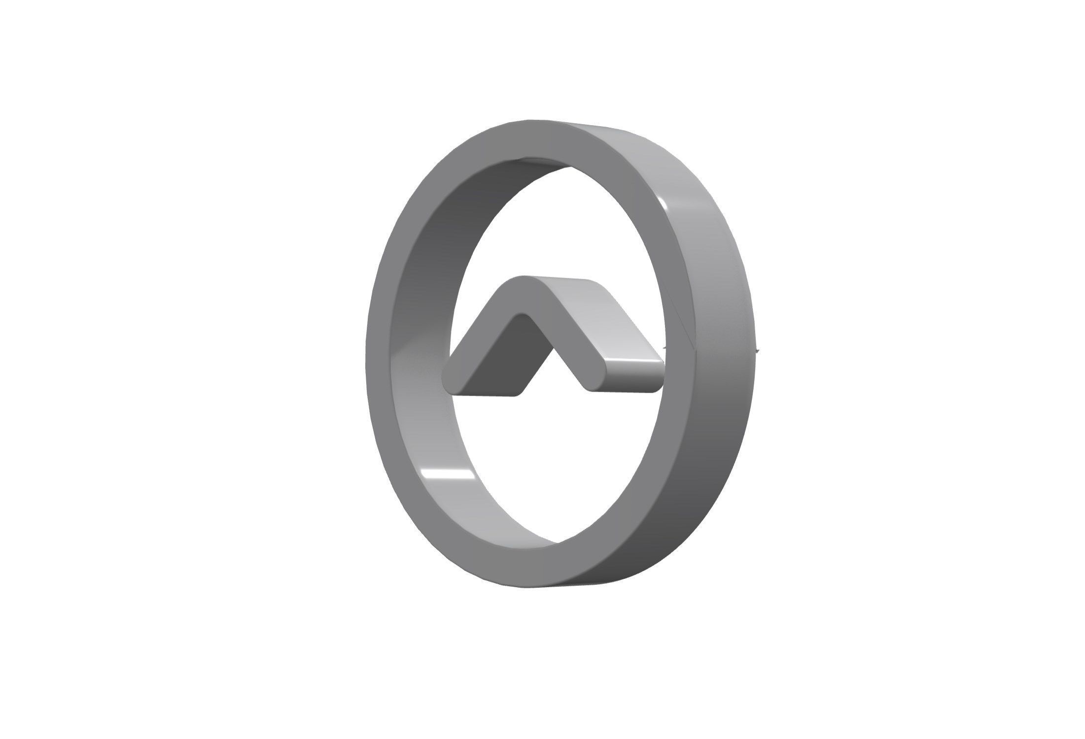 3d angle circle up Low-poly 3D model_11