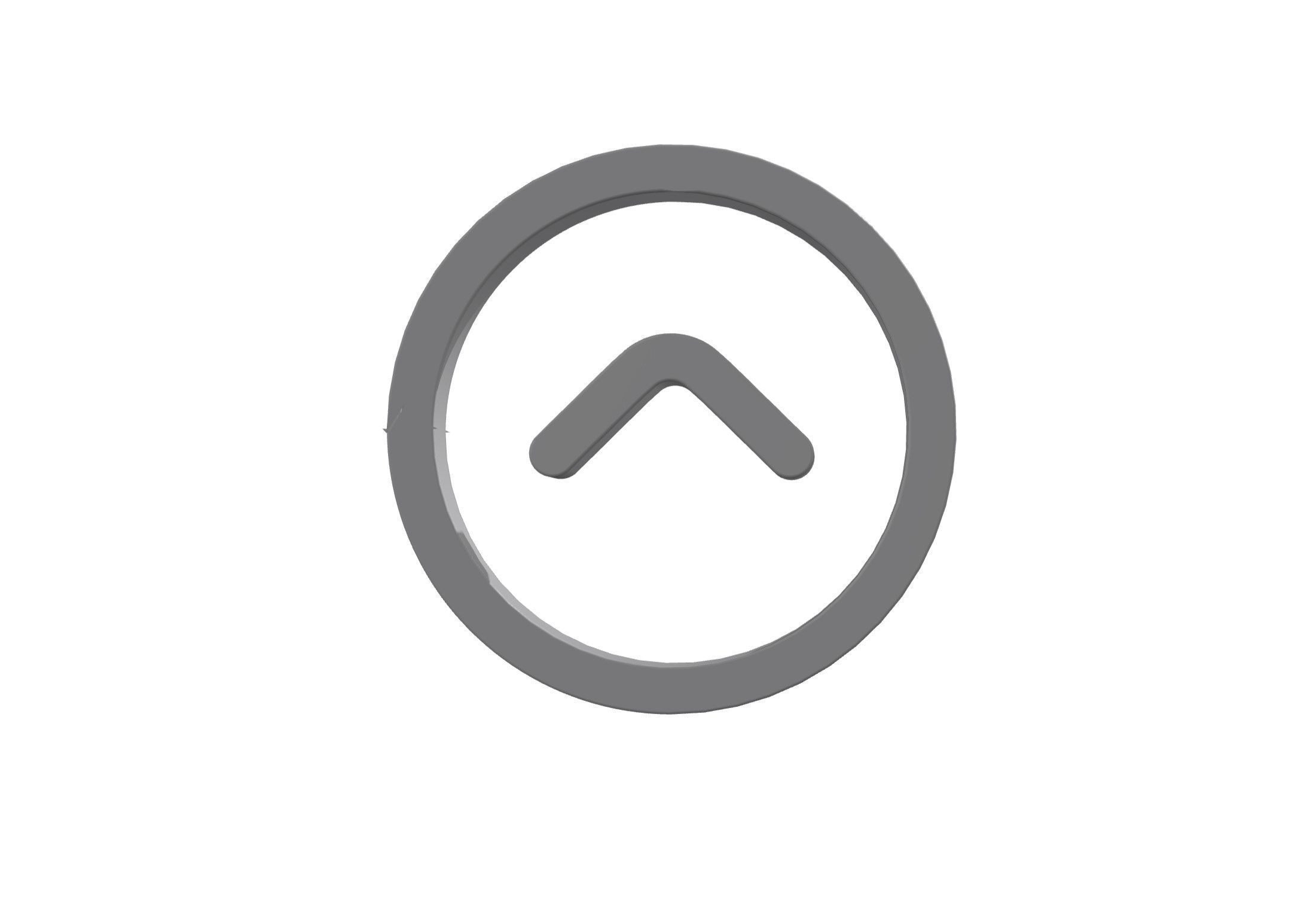 3d angle circle up Low-poly 3D model_7
