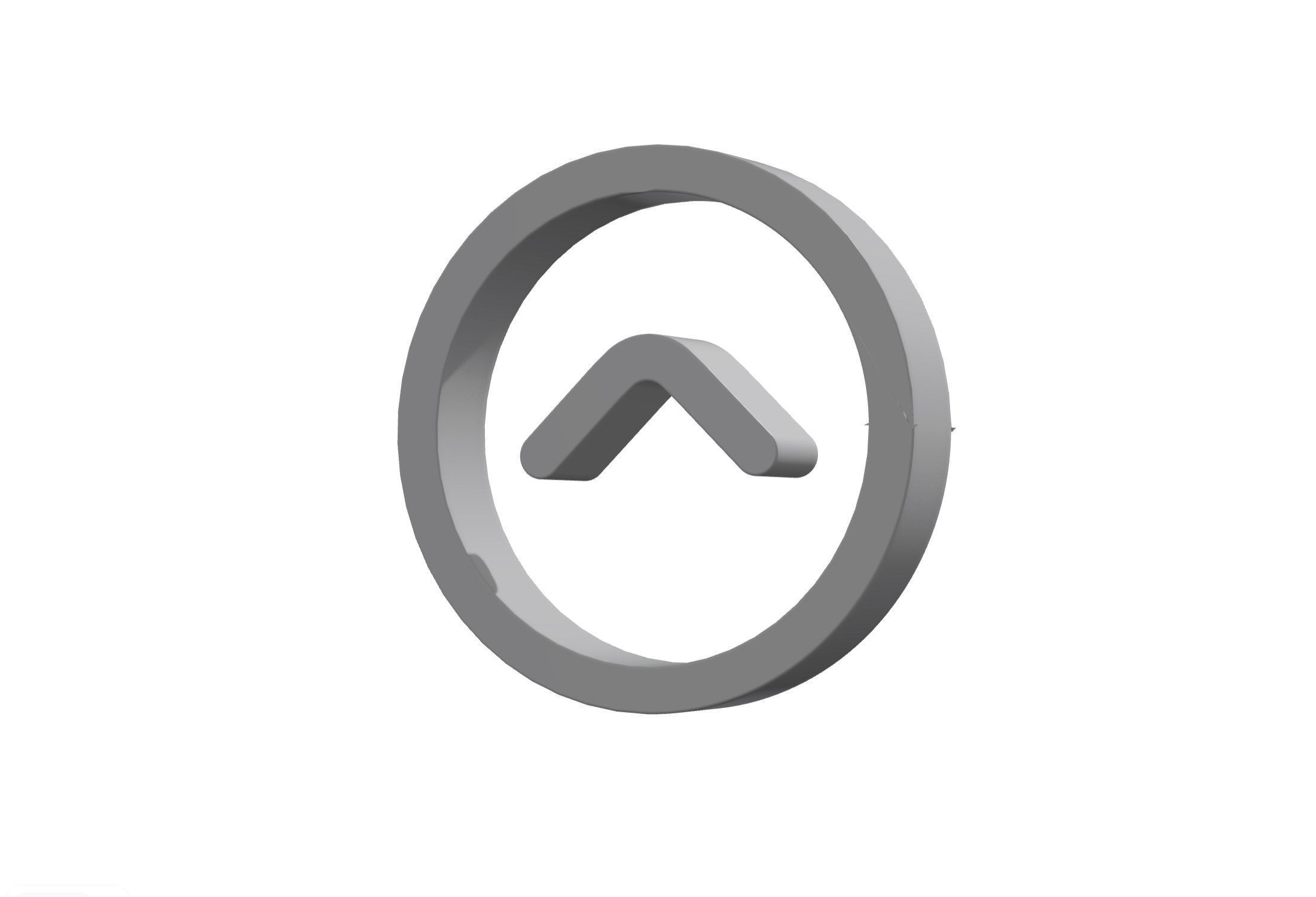 3d angle circle up Low-poly 3D model_12