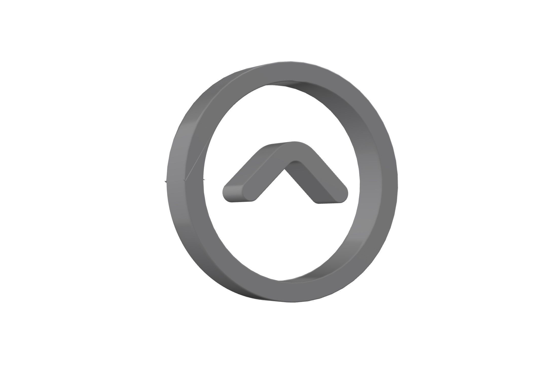 3d angle circle up Low-poly 3D model_8