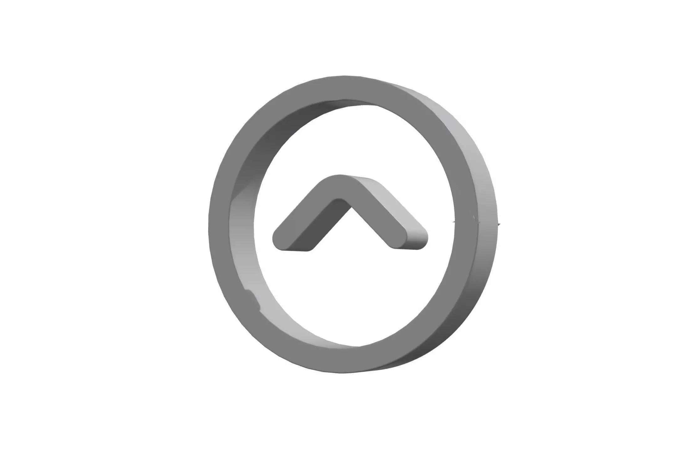 3d angle circle up Low-poly 3D model_0