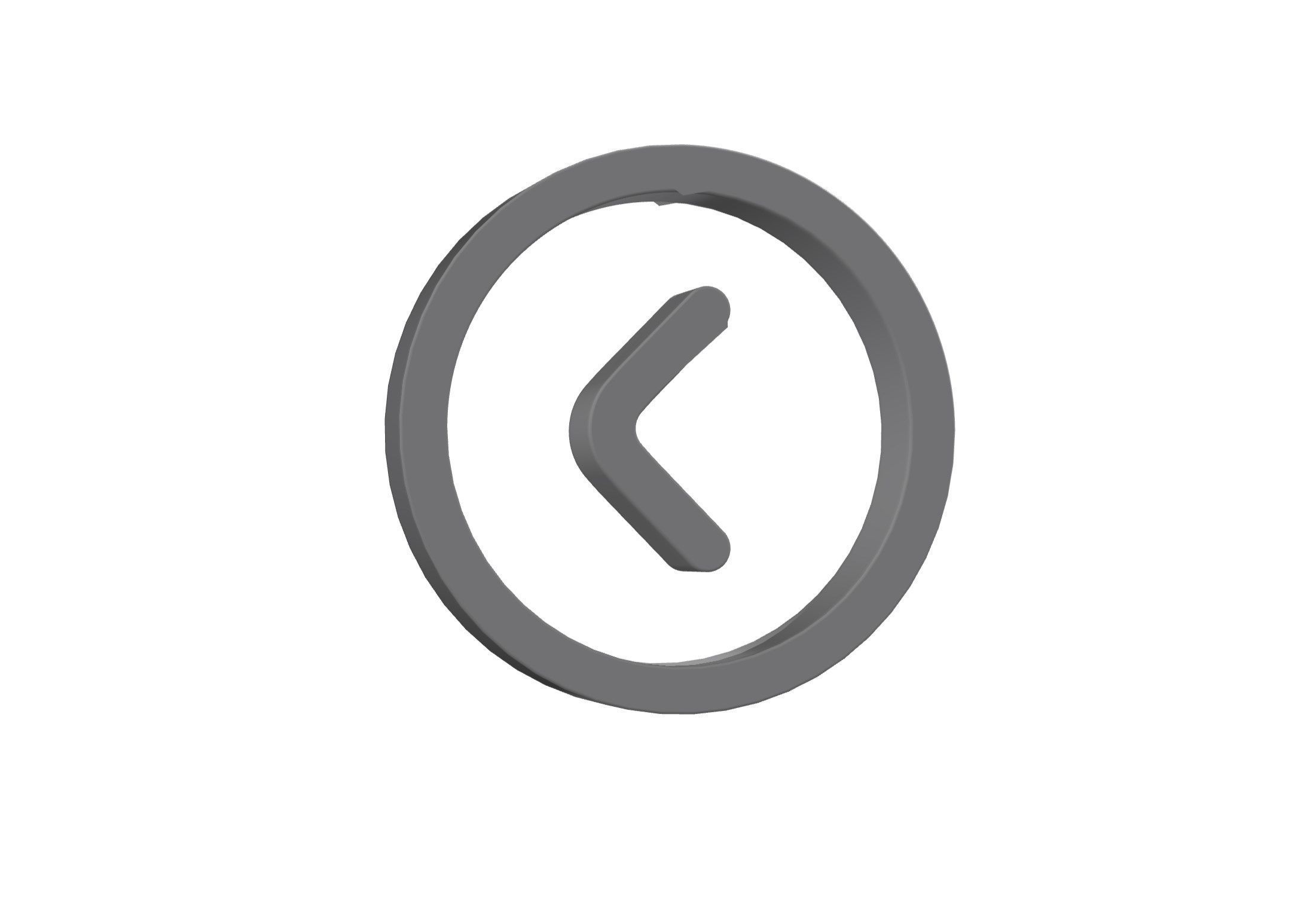 3d angle circle right Low-poly 3D model_2