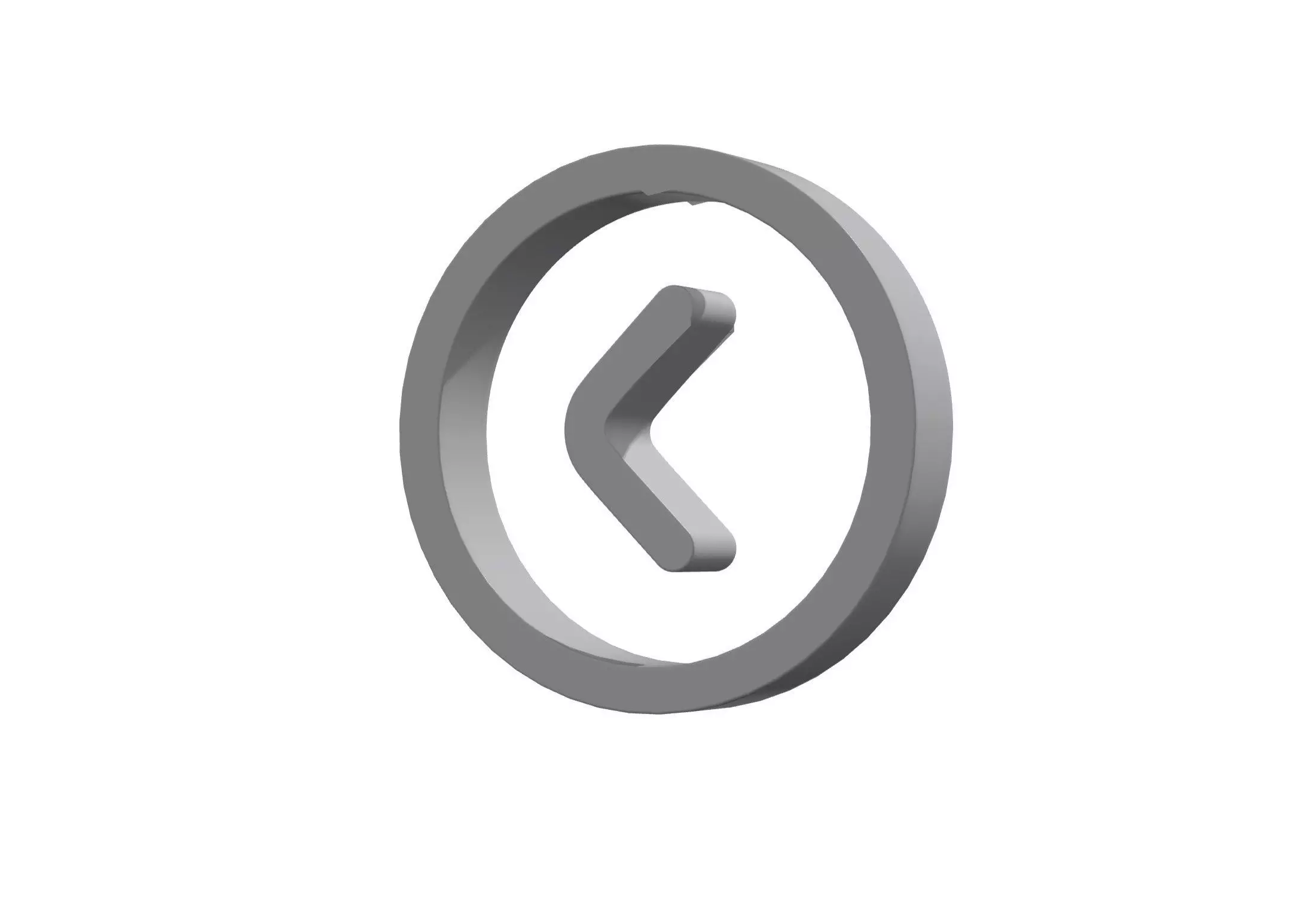 3d angle circle right Low-poly 3D model_0