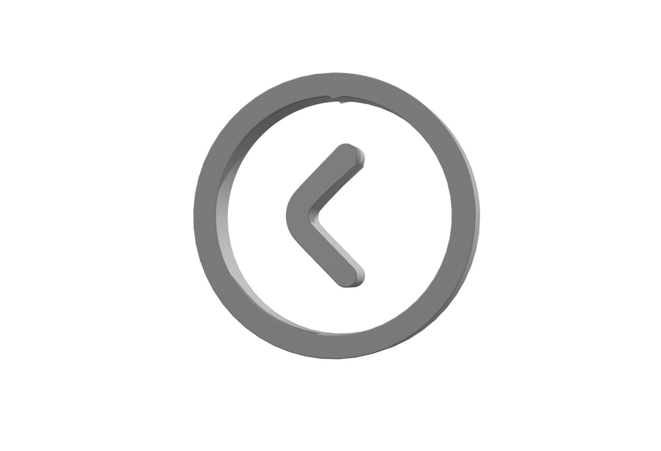 3d angle circle right Low-poly 3D model_1