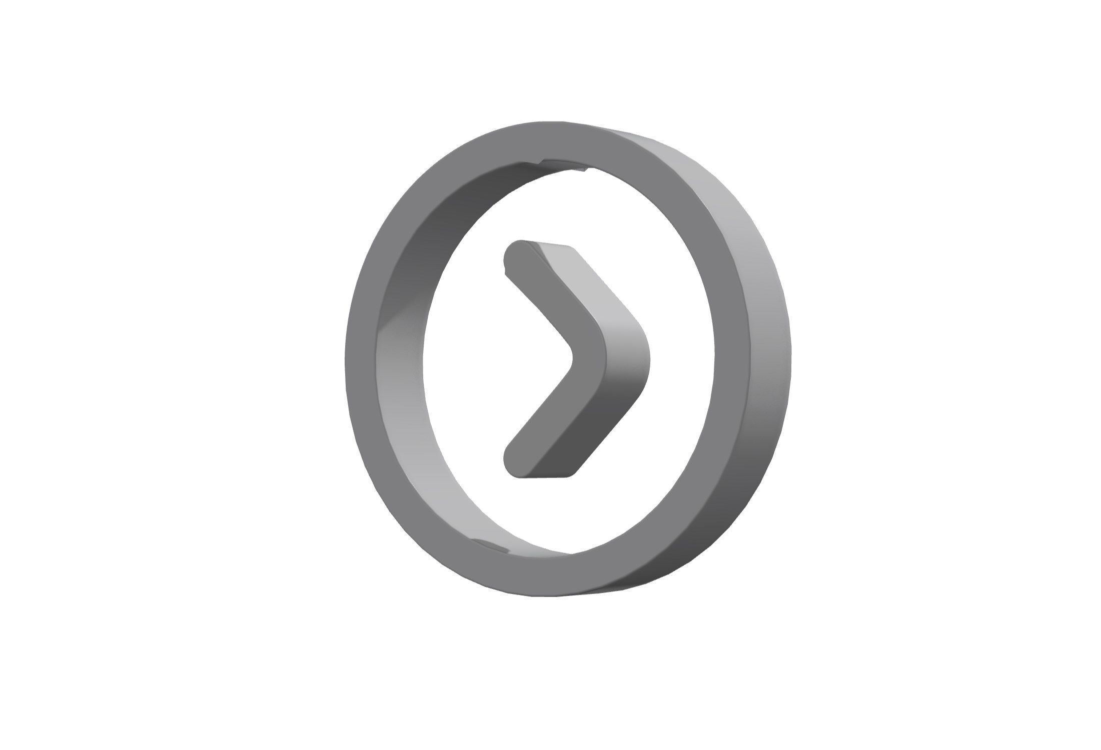 3d angle circle right Low-poly 3D model_6