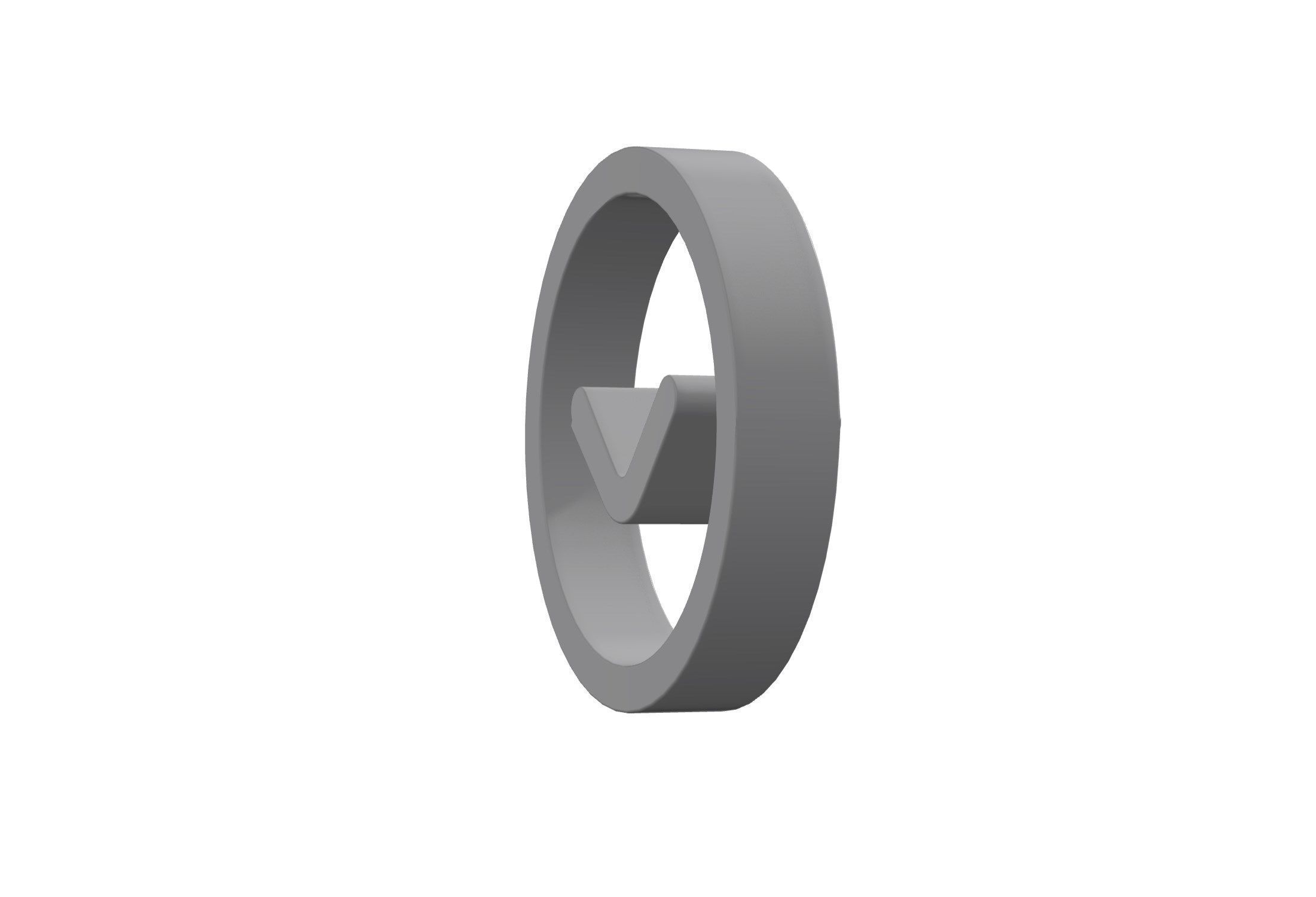 3d angle circle down Low-poly 3D model_5