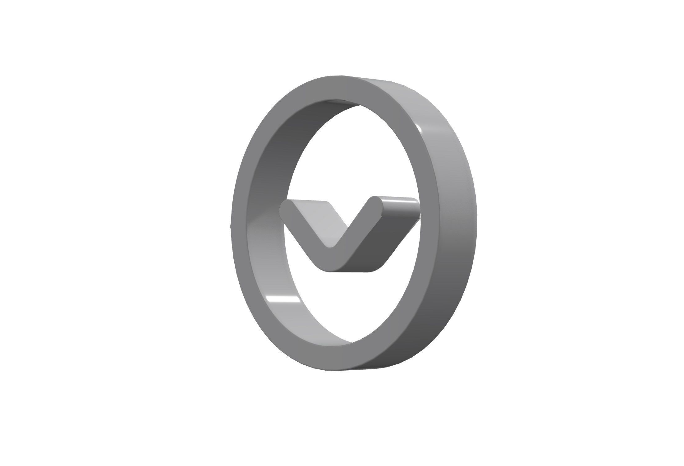 3d angle circle down Low-poly 3D model_11