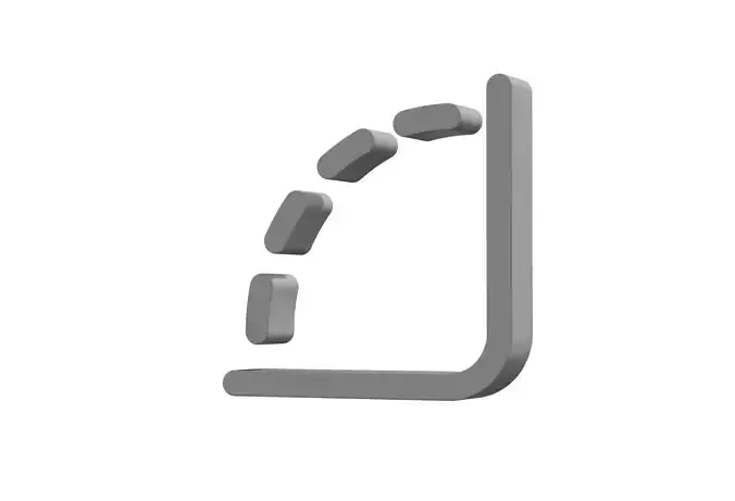 3d angle 90 Low-poly 3D model