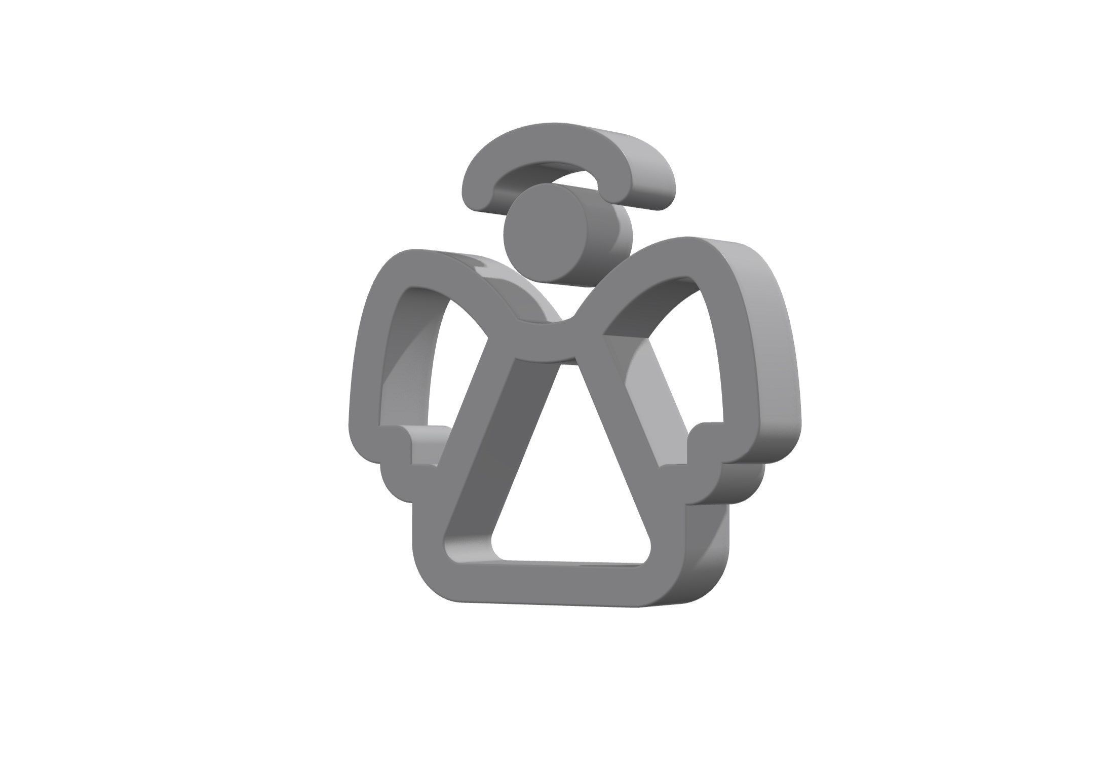 3d angel Low-poly 3D model_6