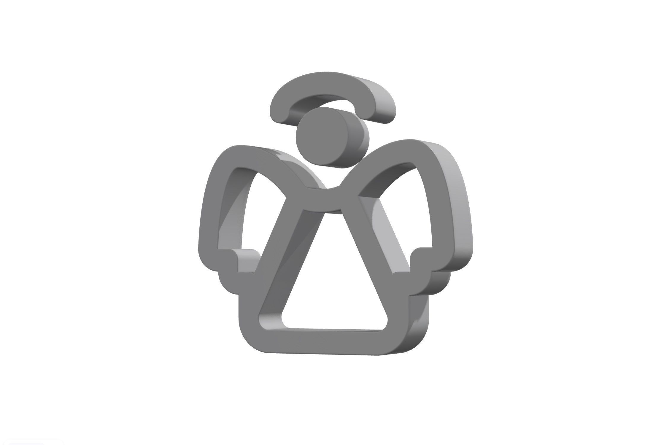 3d angel Low-poly 3D model_12