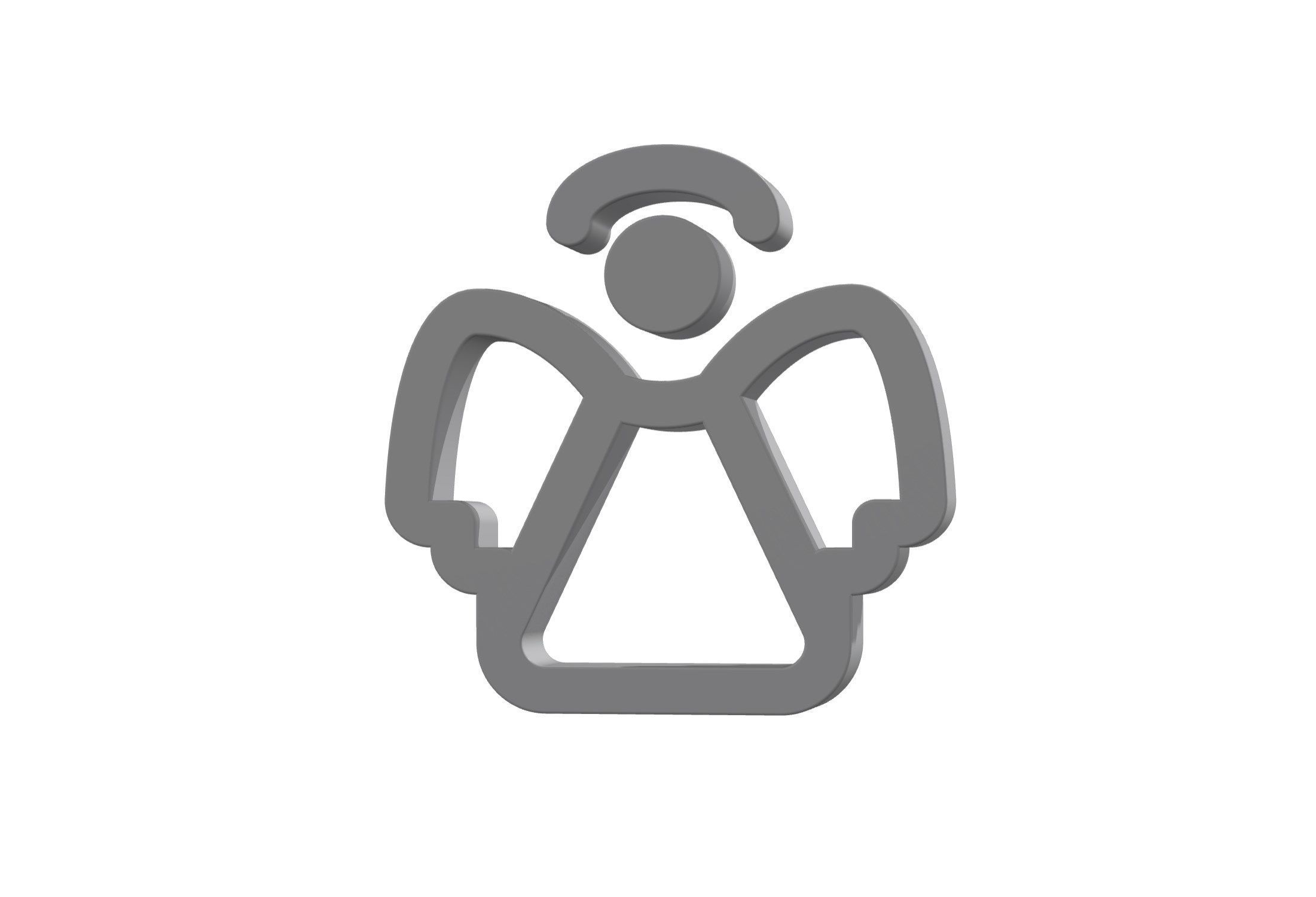 3d angel Low-poly 3D model_1