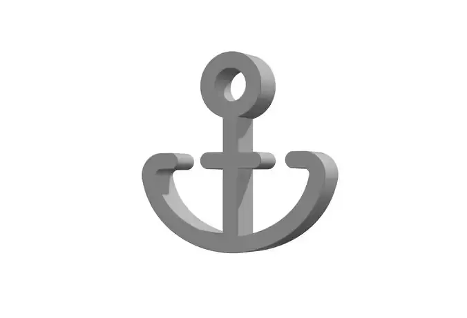 3d anchor Low-poly 3D model