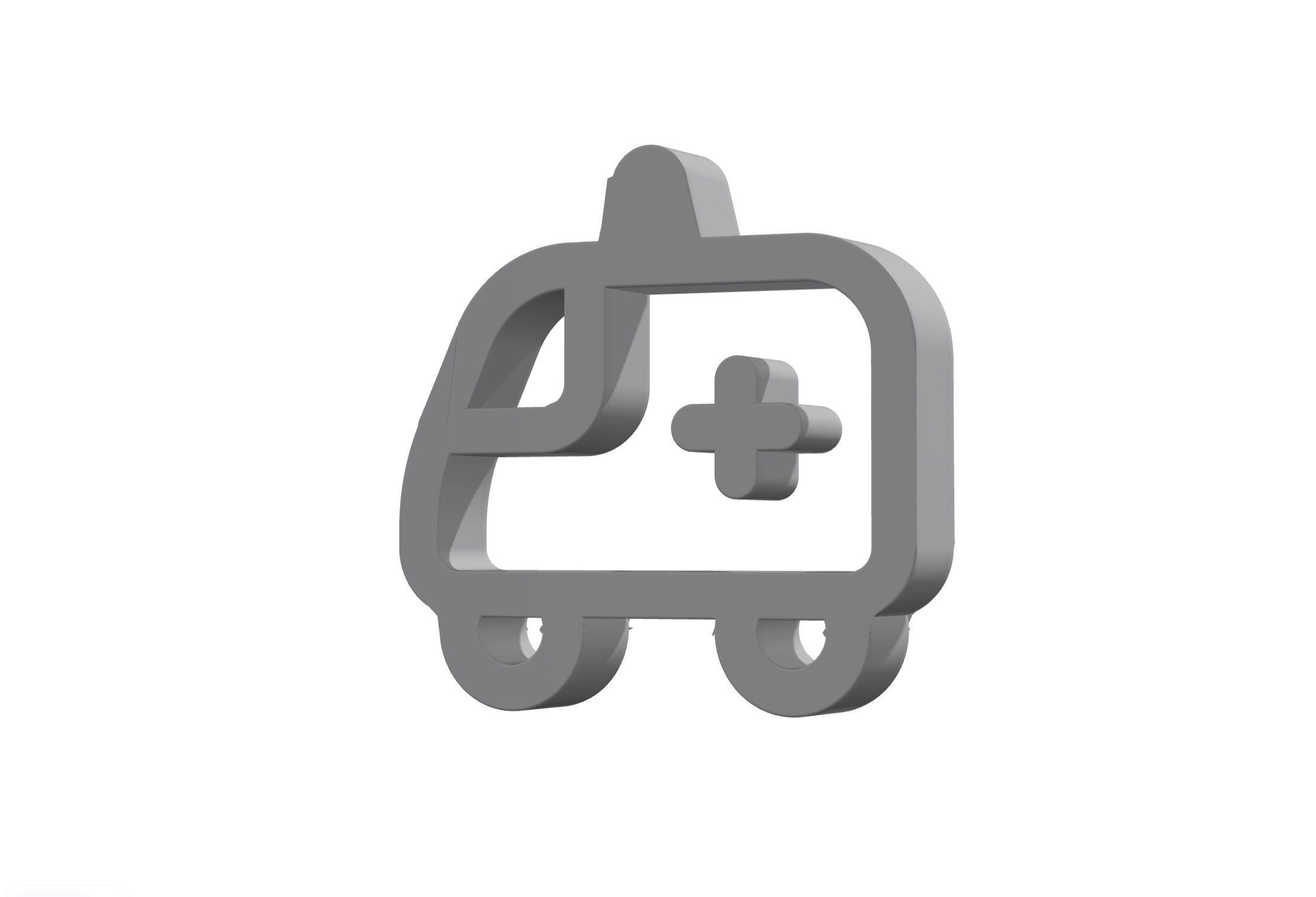 3d ambulance Low-poly 3D model_12