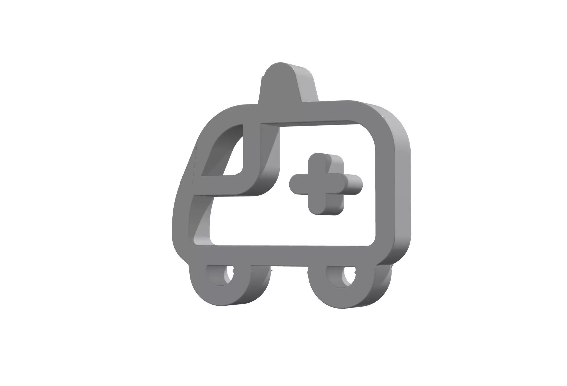 3d ambulance Low-poly 3D model_0