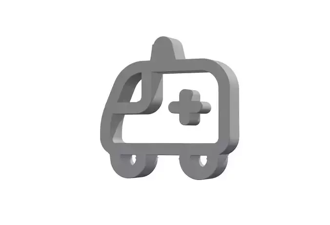 3d ambulance Low-poly 3D model