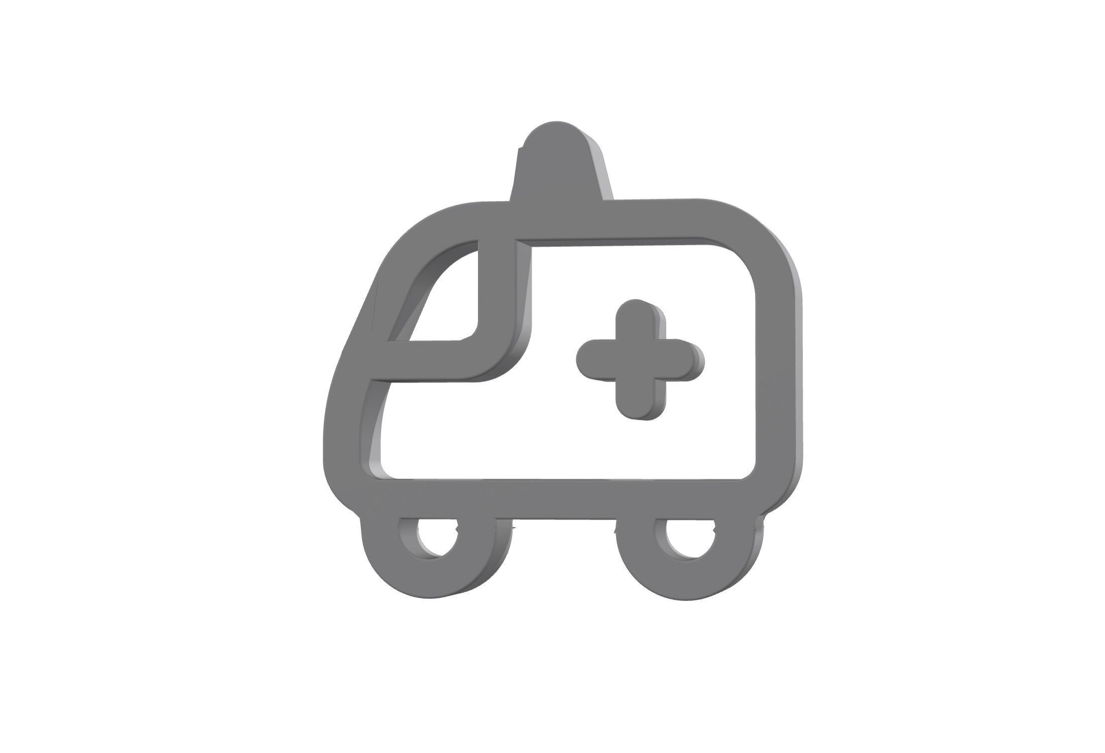 3d ambulance Low-poly 3D model_1