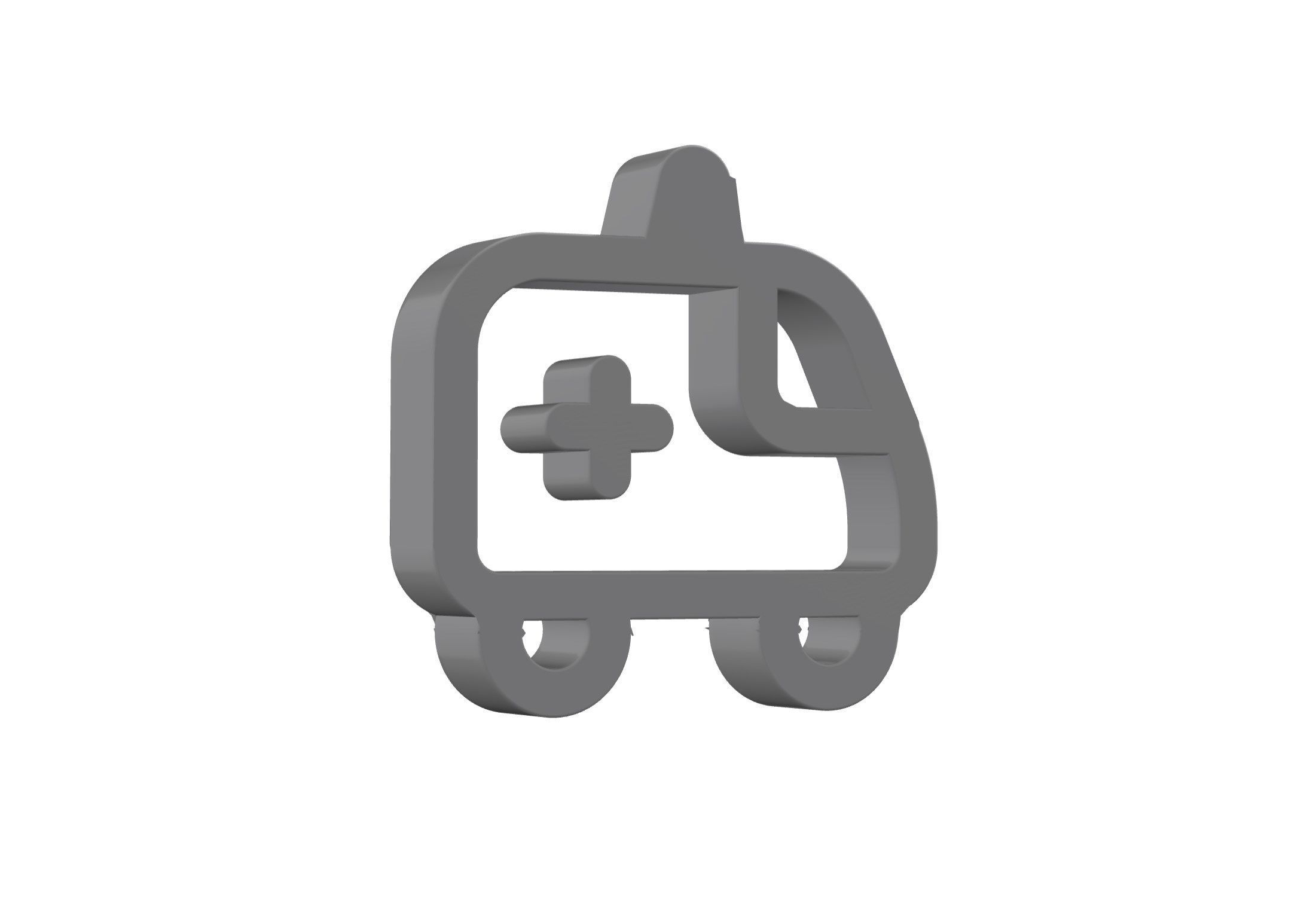 3d ambulance Low-poly 3D model_8