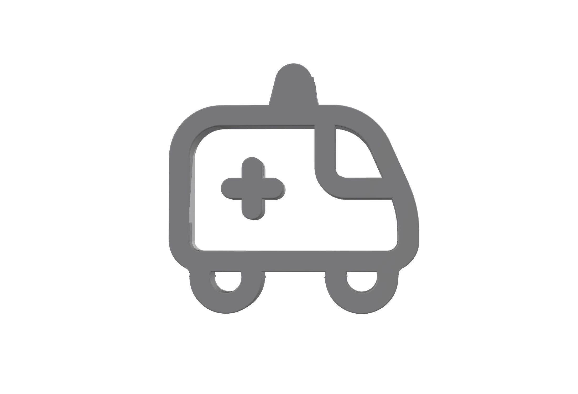 3d ambulance Low-poly 3D model_7