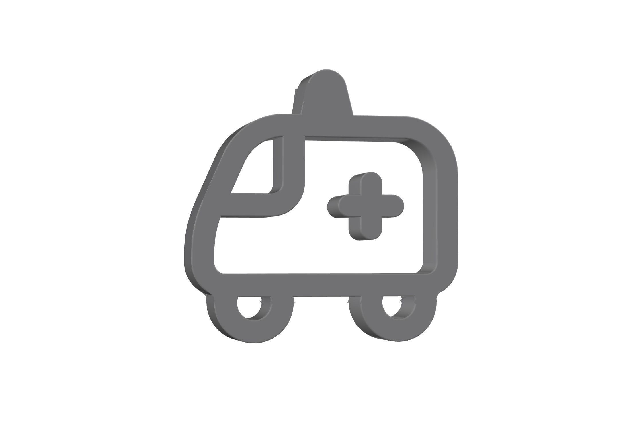 3d ambulance Low-poly 3D model_2