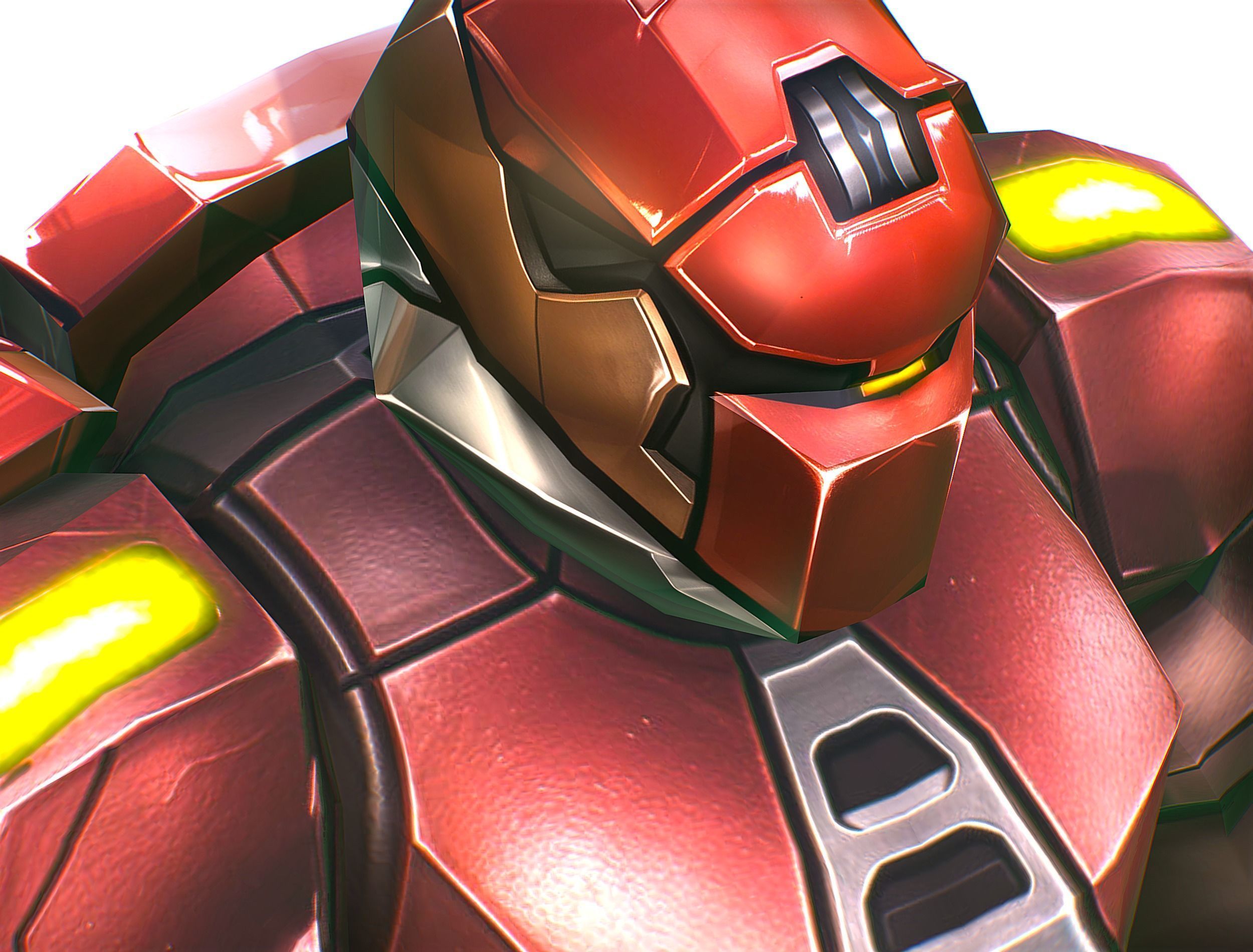 Cartoon Sci-Fi Cyborg Drone Heavy Machine Gunner Low-poly 3D model_34