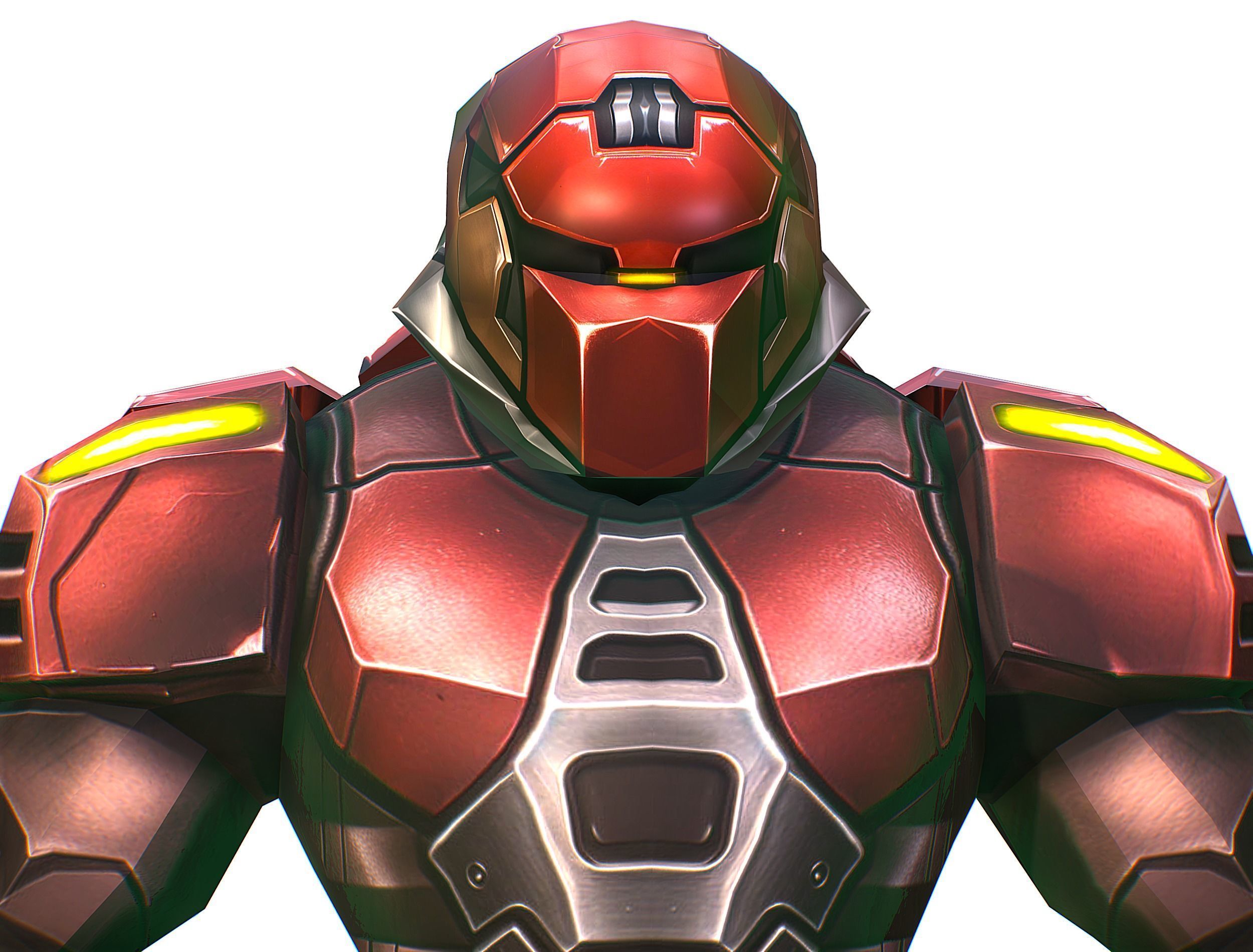 Cartoon Sci-Fi Cyborg Drone Heavy Machine Gunner Low-poly 3D model_19