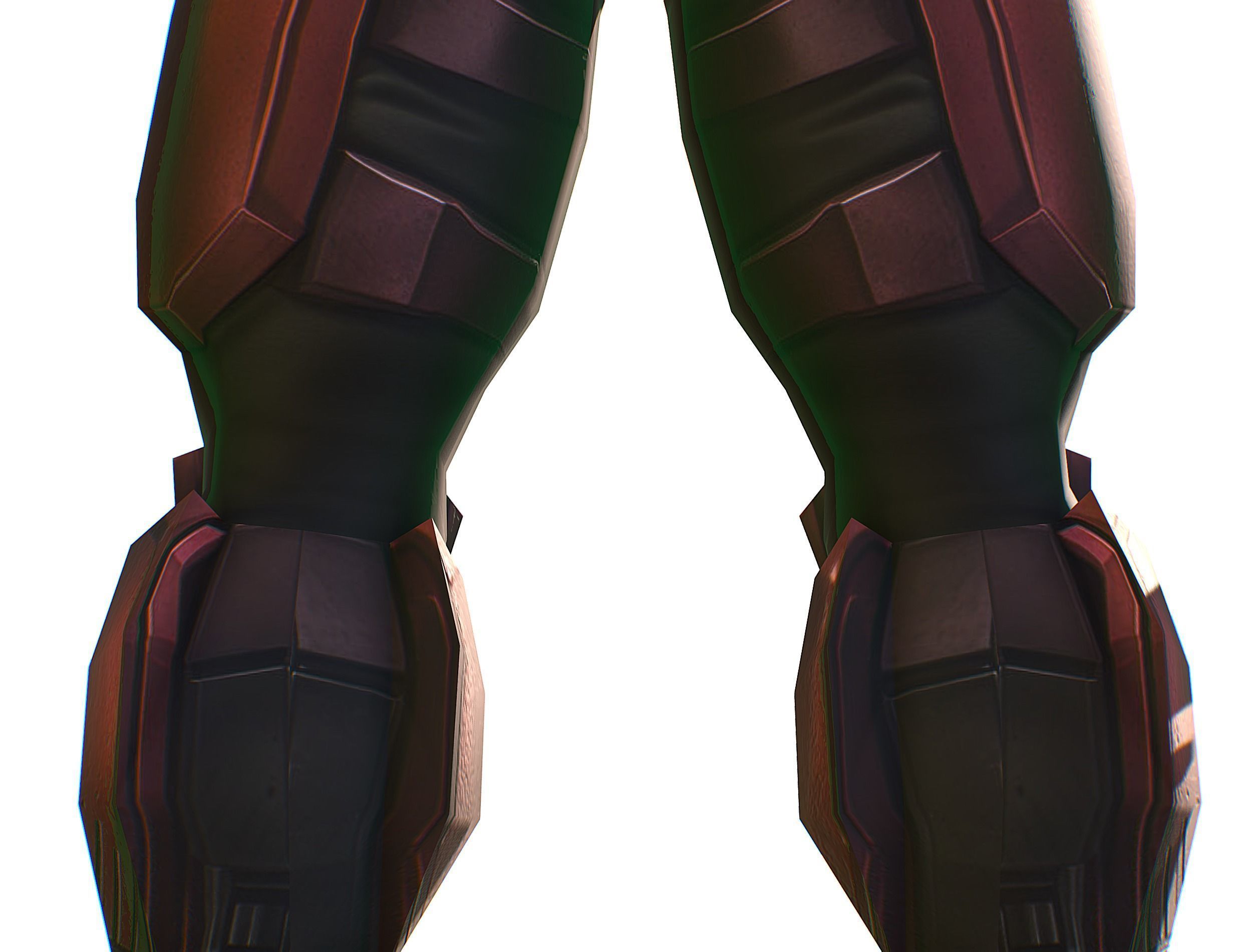 Cartoon Sci-Fi Cyborg Drone Heavy Machine Gunner Low-poly 3D model_31