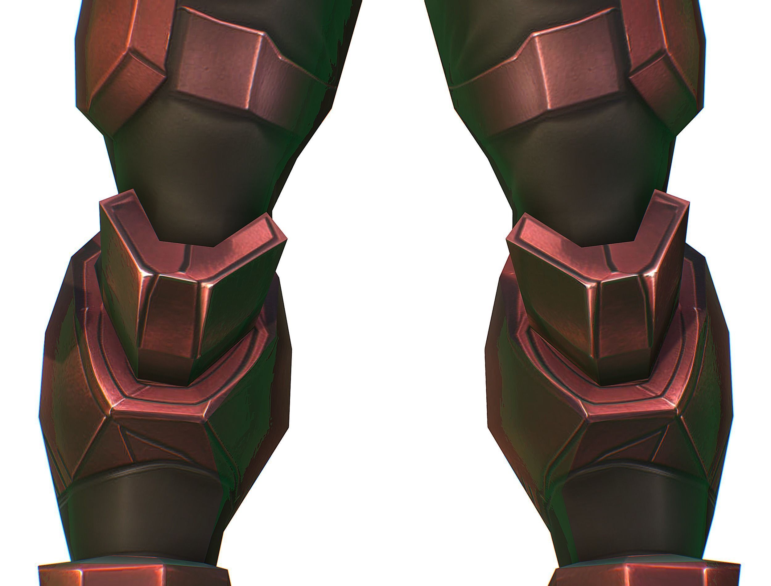 Cartoon Sci-Fi Cyborg Drone Heavy Machine Gunner Low-poly 3D model_24