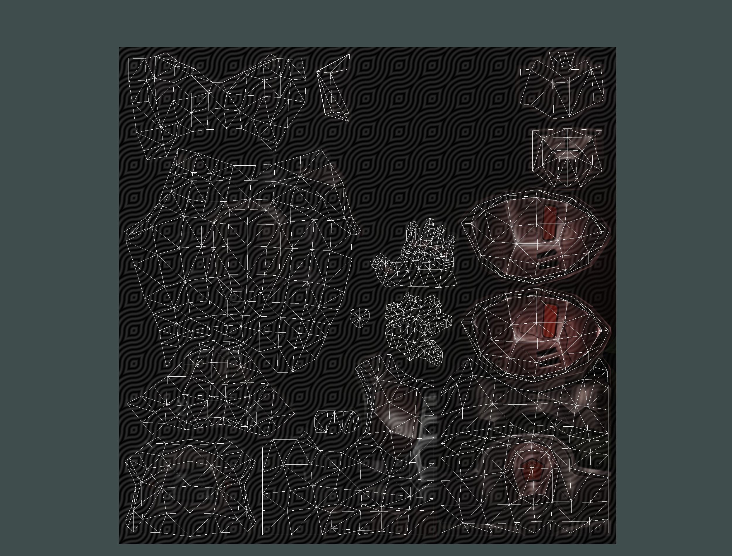 Cartoon Sci-Fi Cyborg Drone Heavy Machine Gunner Low-poly 3D model_82