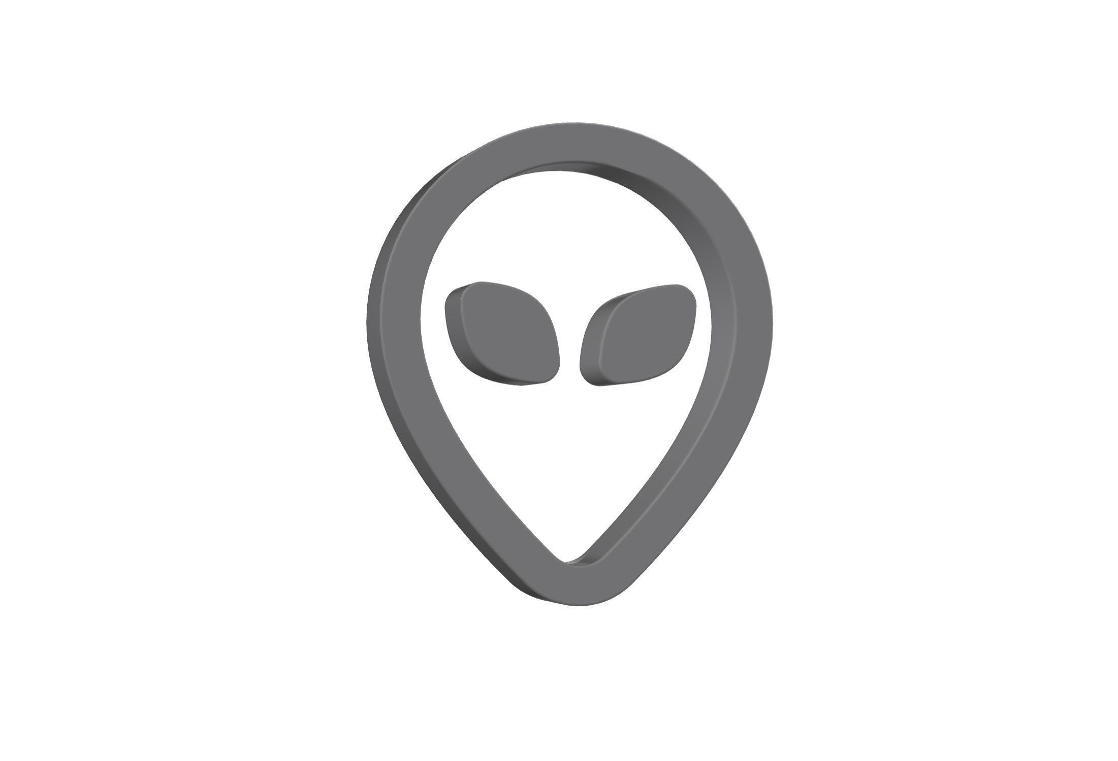 3d alien Low-poly 3D model_2