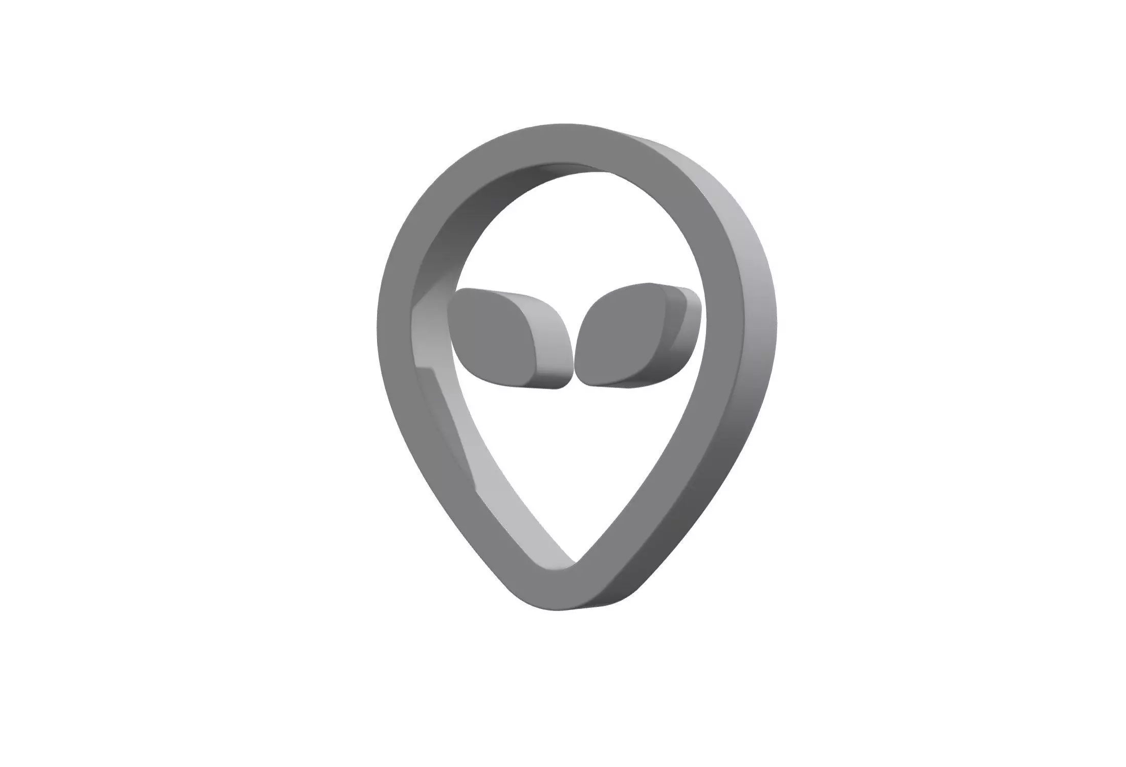 3d alien Low-poly 3D model_0