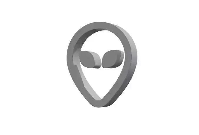 3d alien Low-poly 3D model