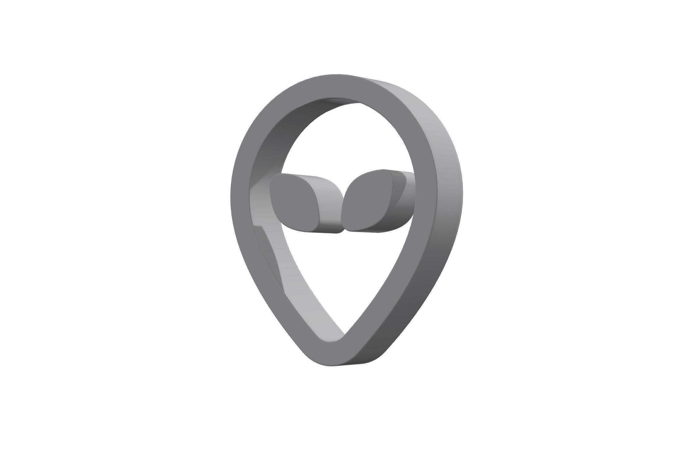 3d alien Low-poly 3D model_6