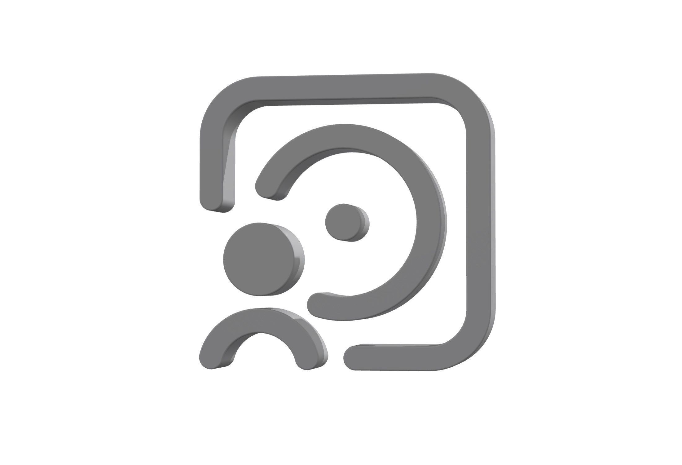 3d album circle user Low-poly 3D model_1