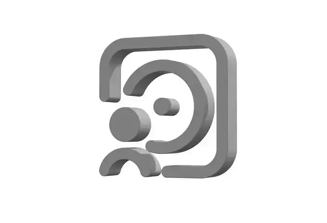 3d album circle user Low-poly 3D model
