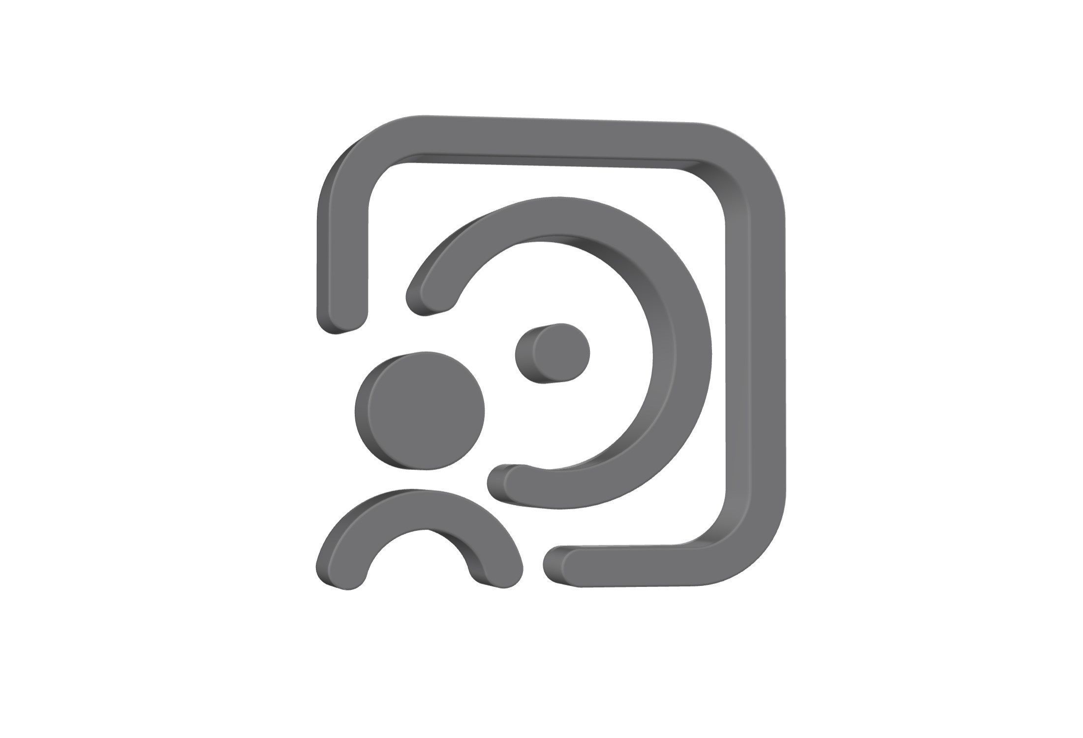 3d album circle user Low-poly 3D model_2