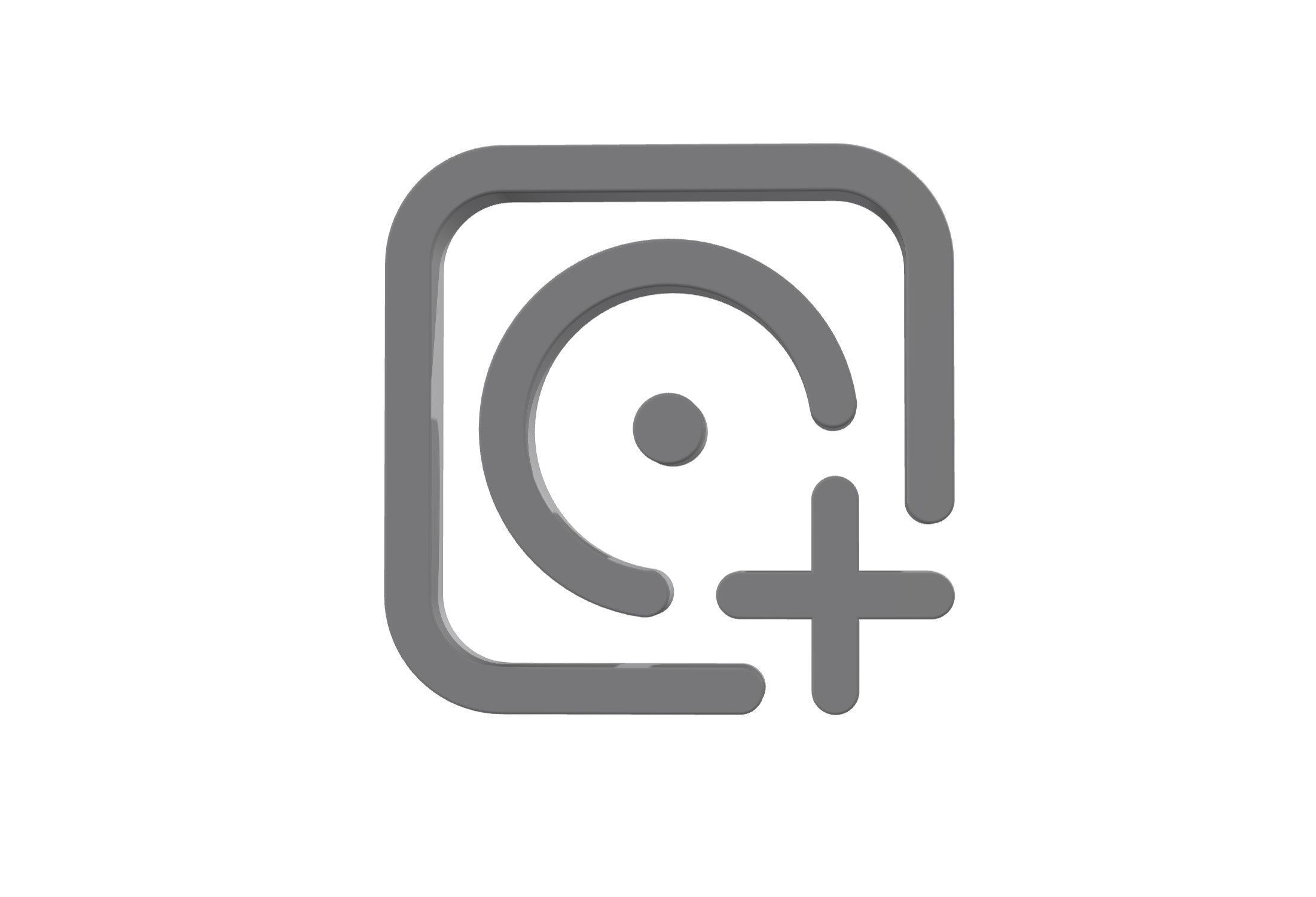 3d album circle plus Low-poly 3D model_7