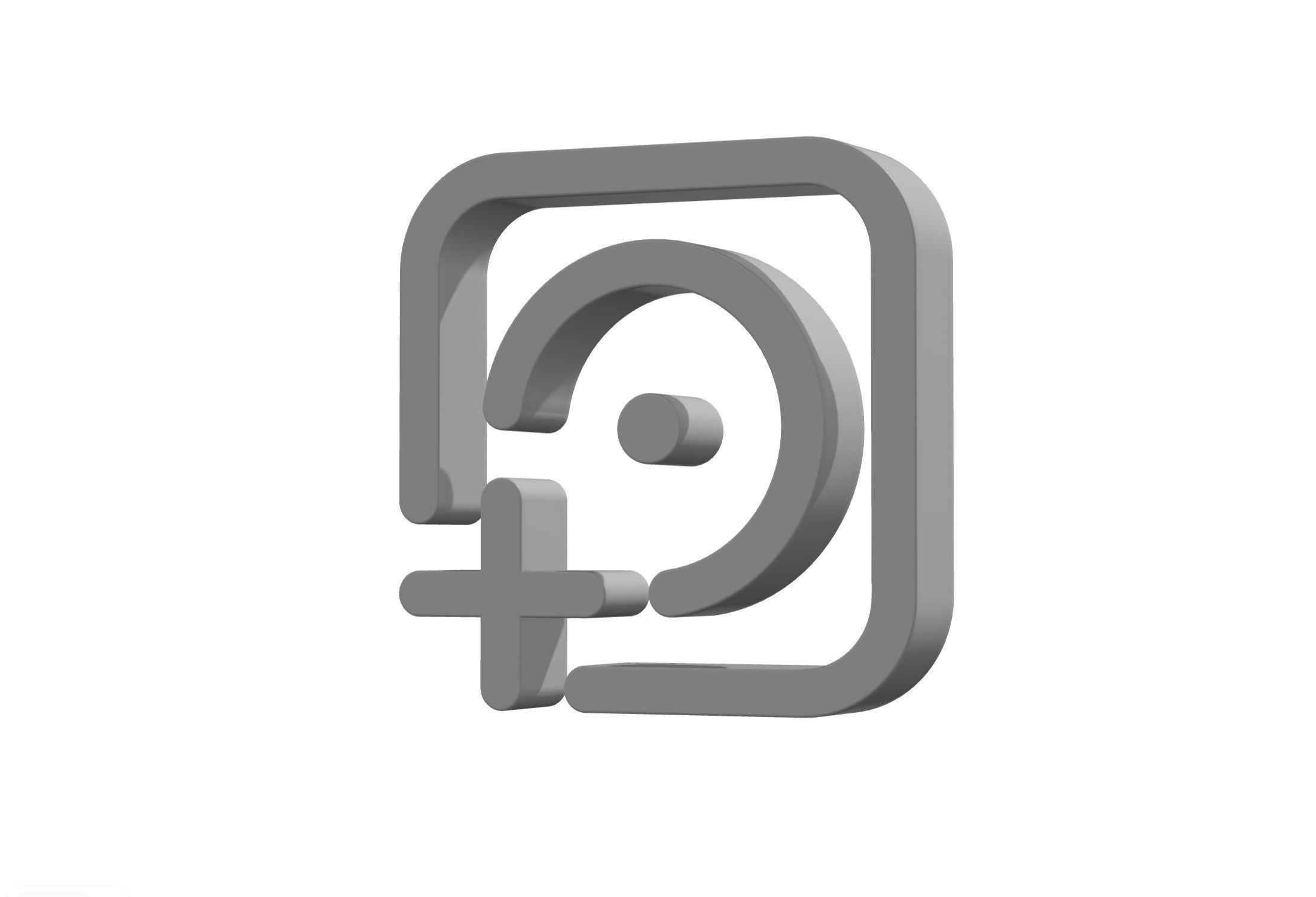 3d album circle plus Low-poly 3D model_12