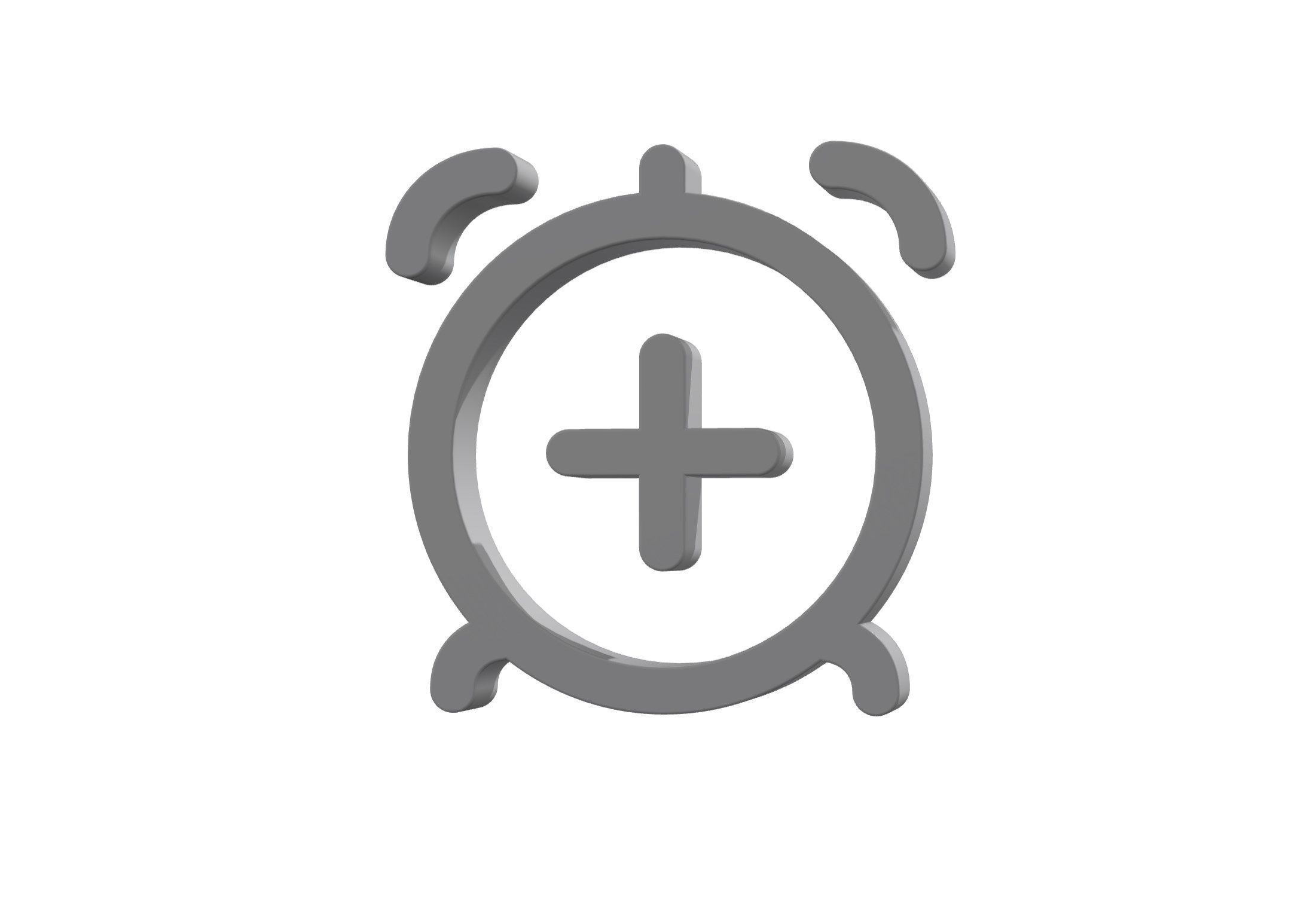 3d alarm plus Low-poly 3D model_1