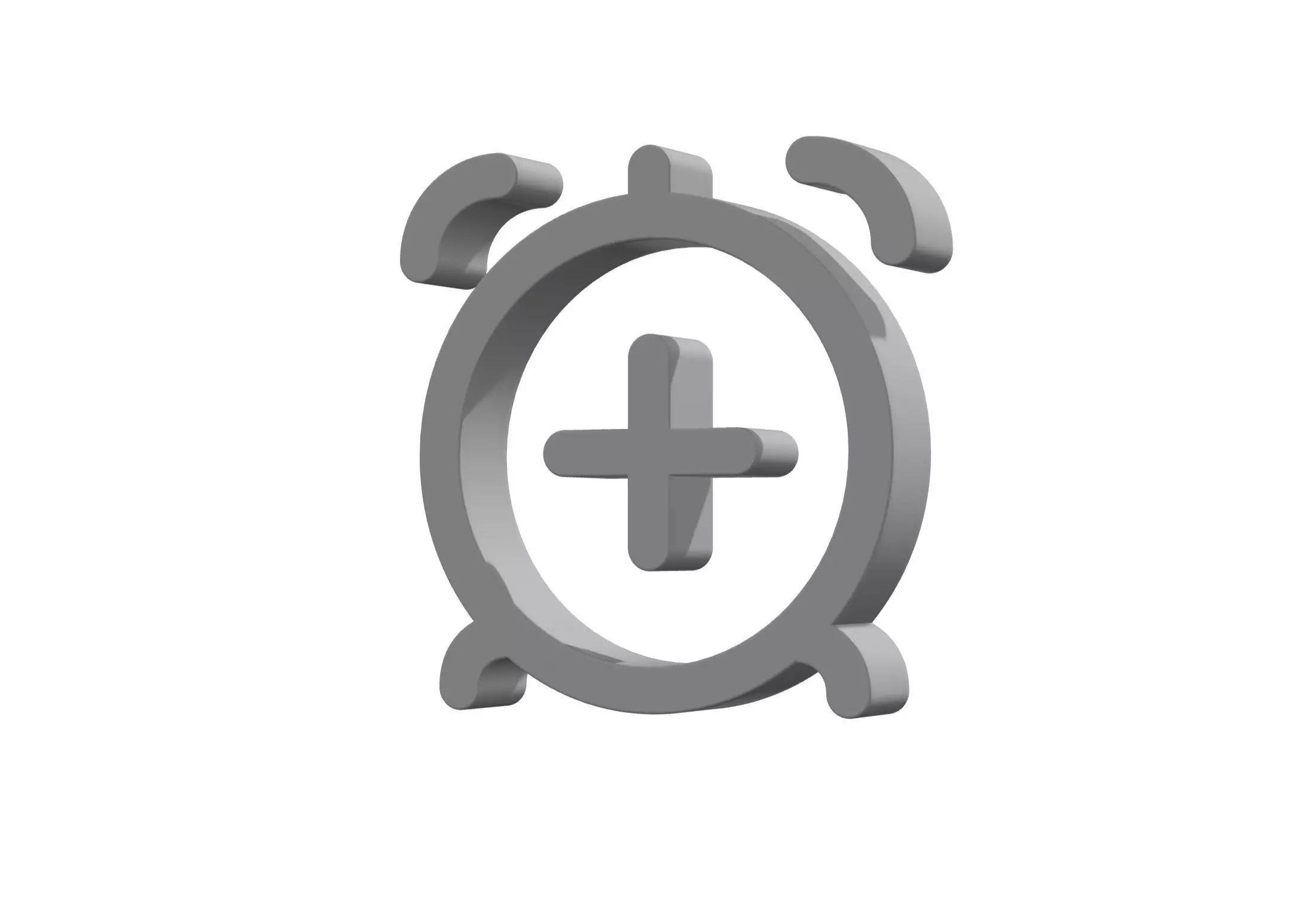 3d alarm plus Low-poly 3D model_0