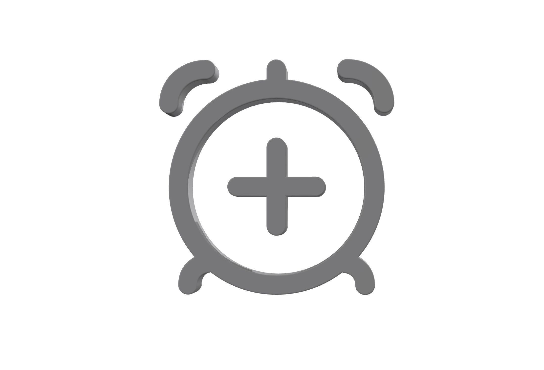 3d alarm plus Low-poly 3D model_7