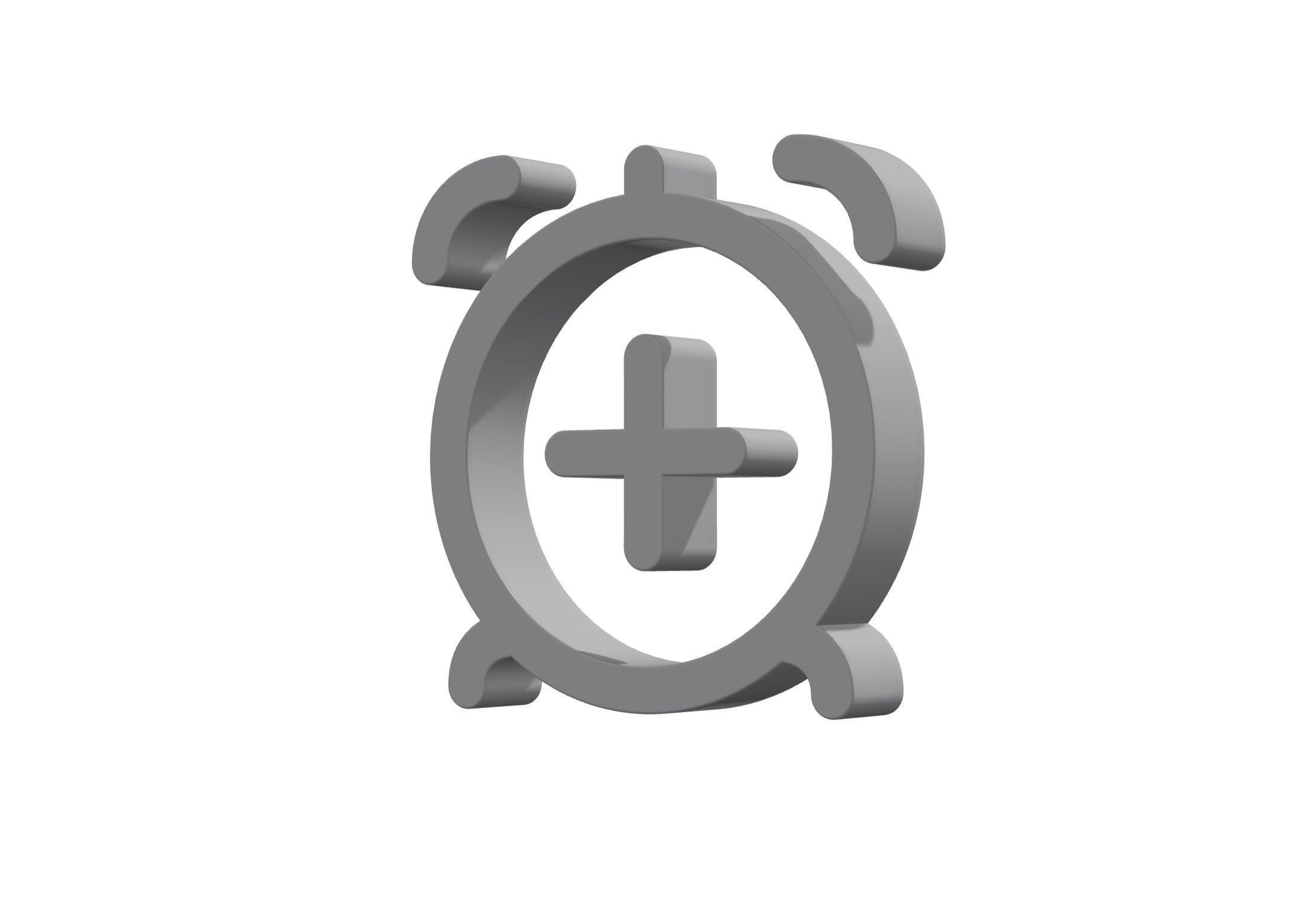 3d alarm plus Low-poly 3D model_6