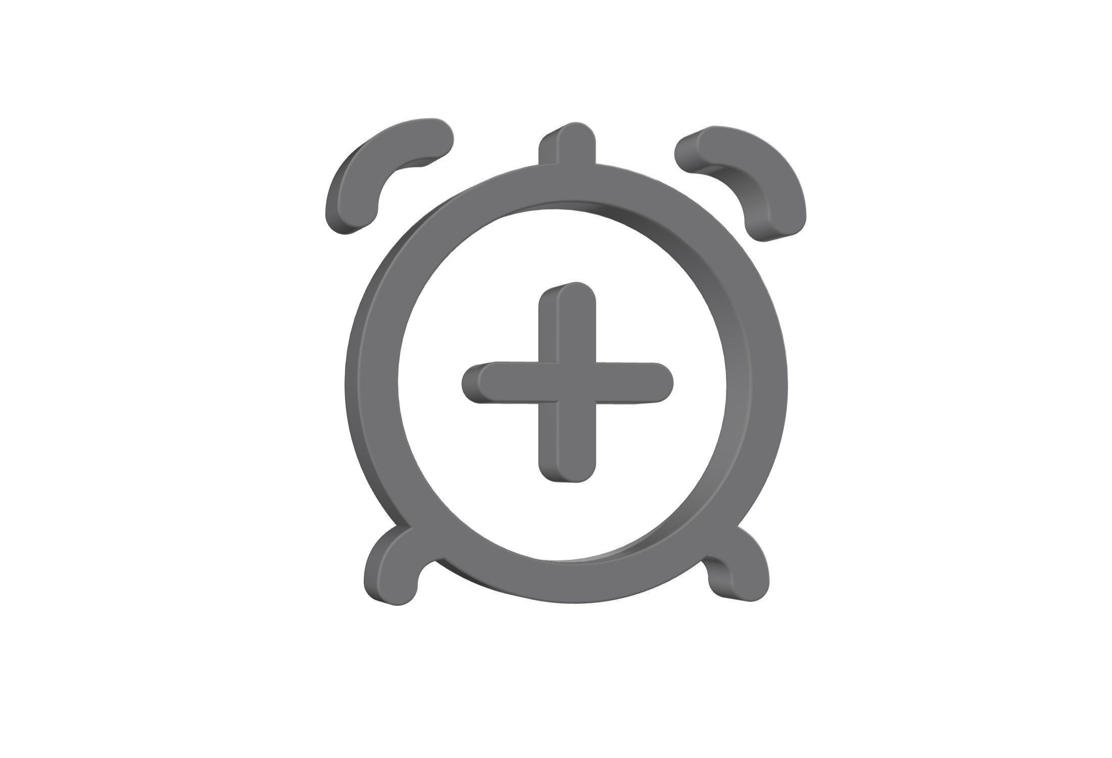 3d alarm plus Low-poly 3D model_2