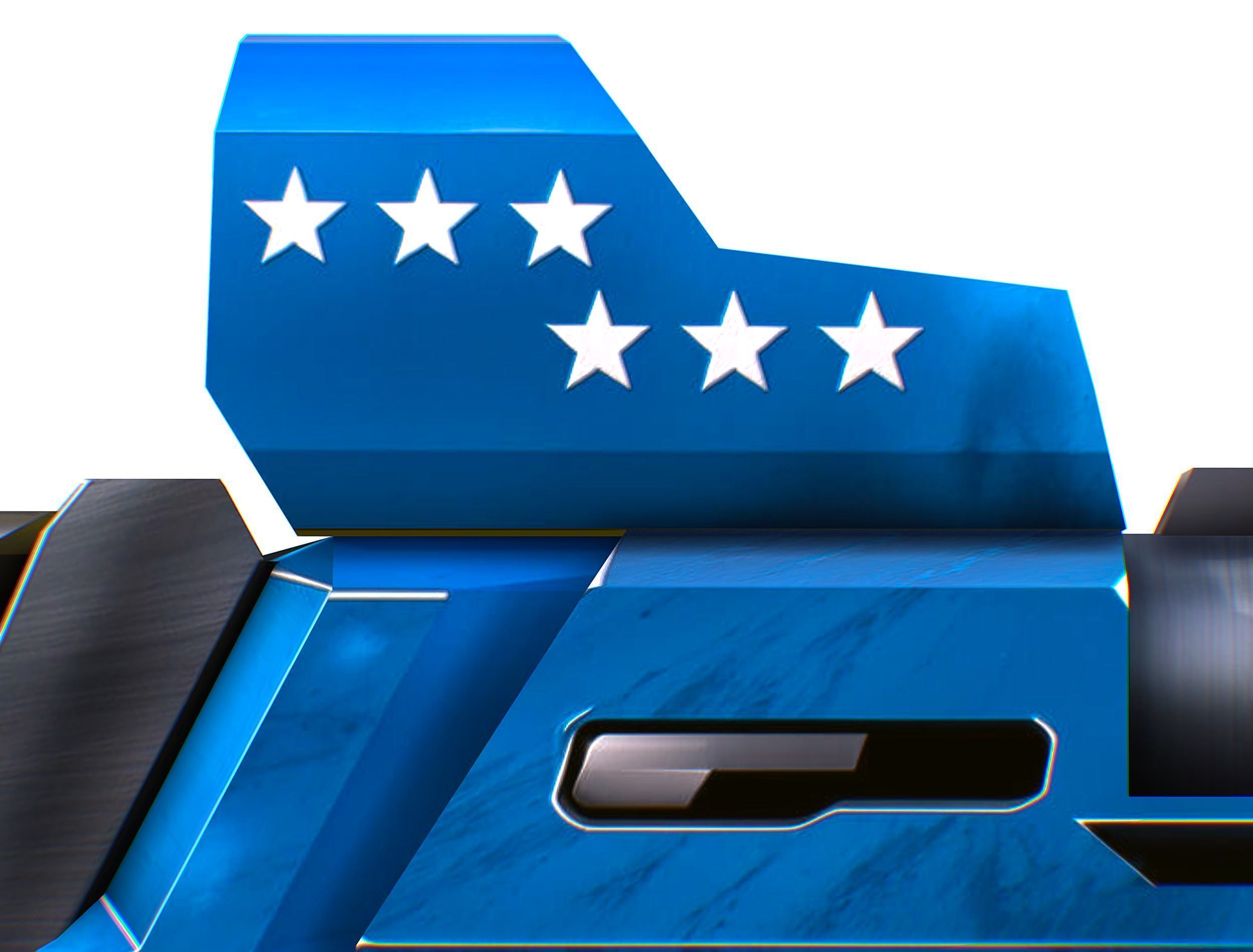 LowPoly Sci-Fi Cartoon Assault Rifle Future Low-poly 3D model_21