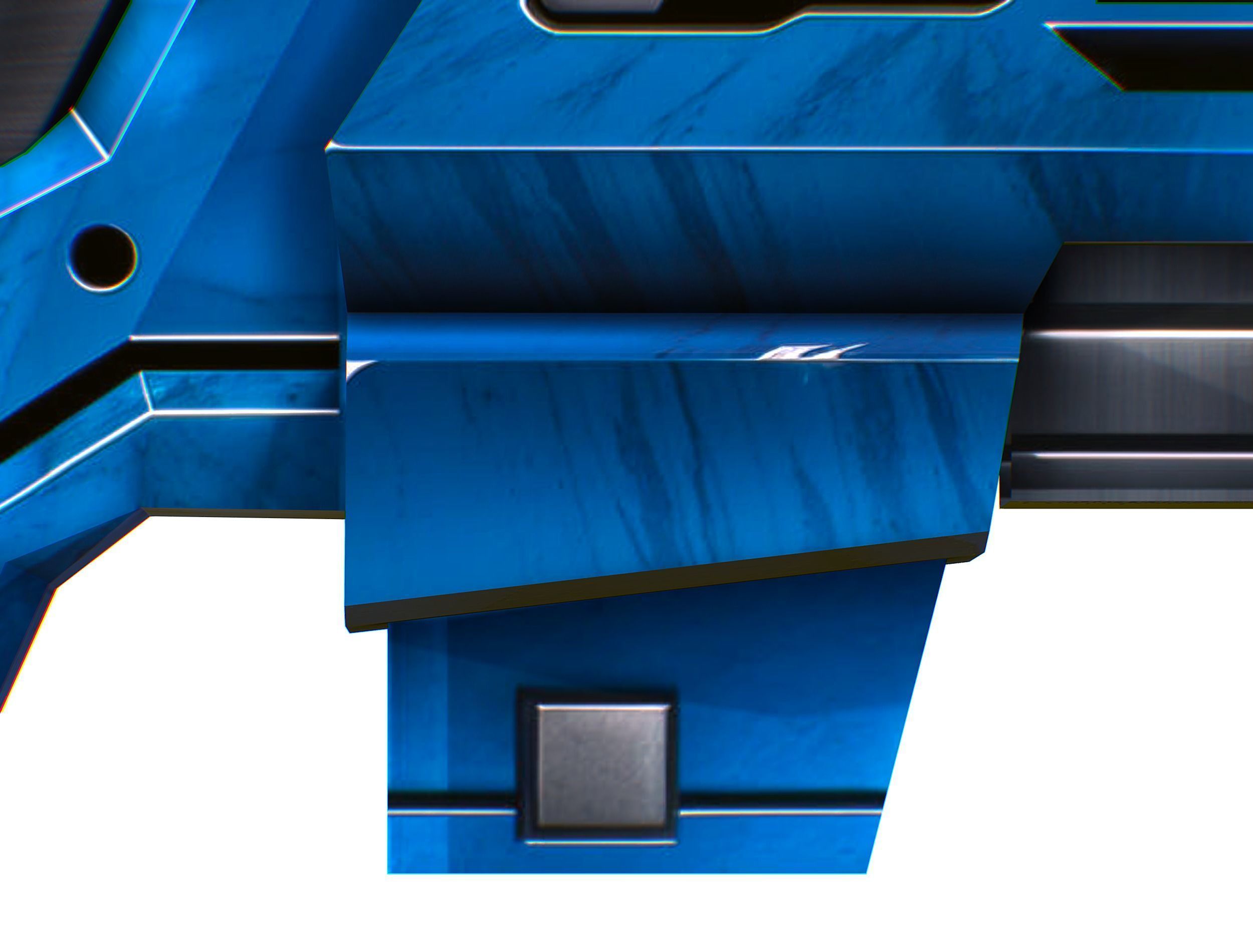 LowPoly Sci-Fi Cartoon Assault Rifle Future Low-poly 3D model_22