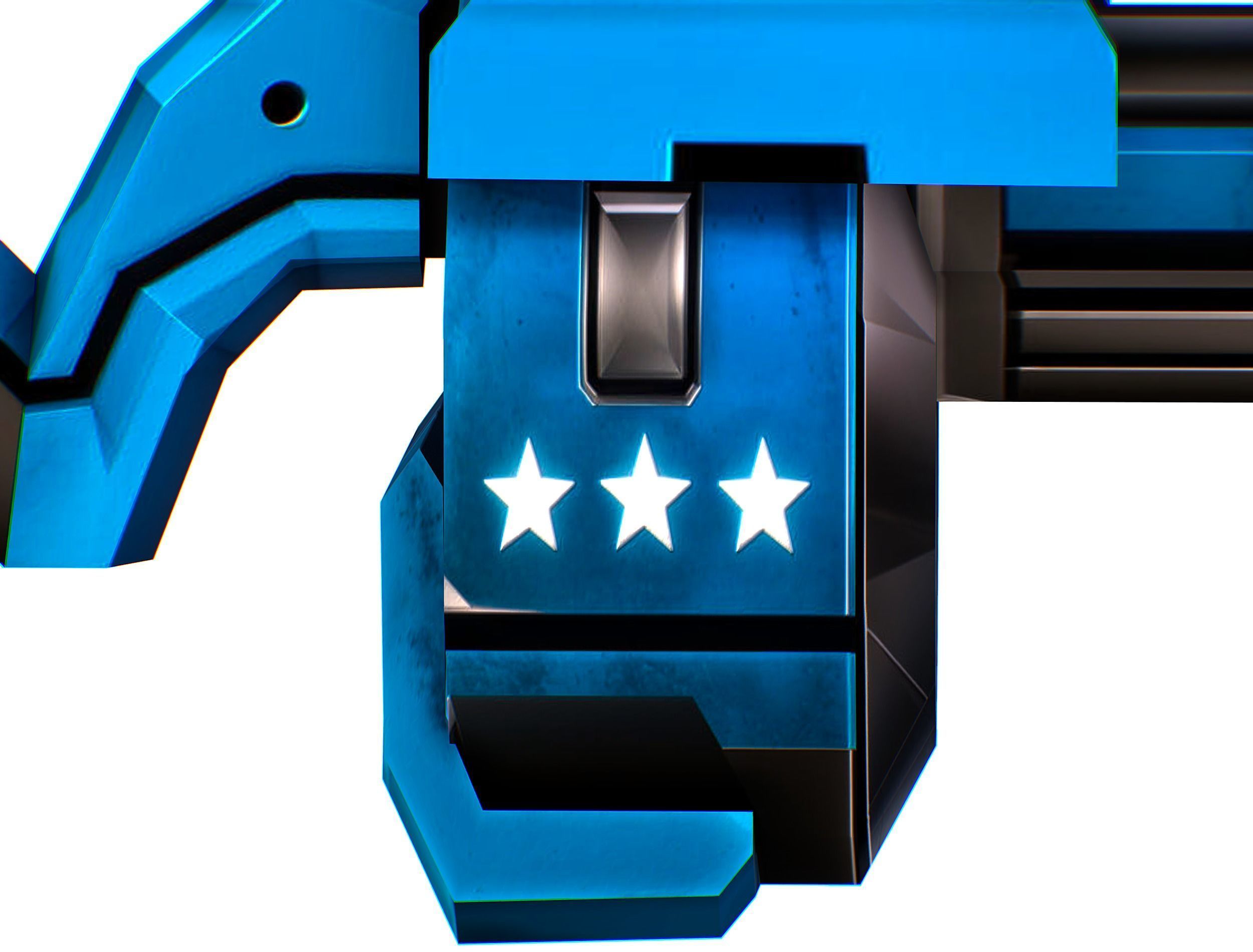 LowPoly Sci-Fi Assault Heavy Machine Gun Low-poly 3D model_27