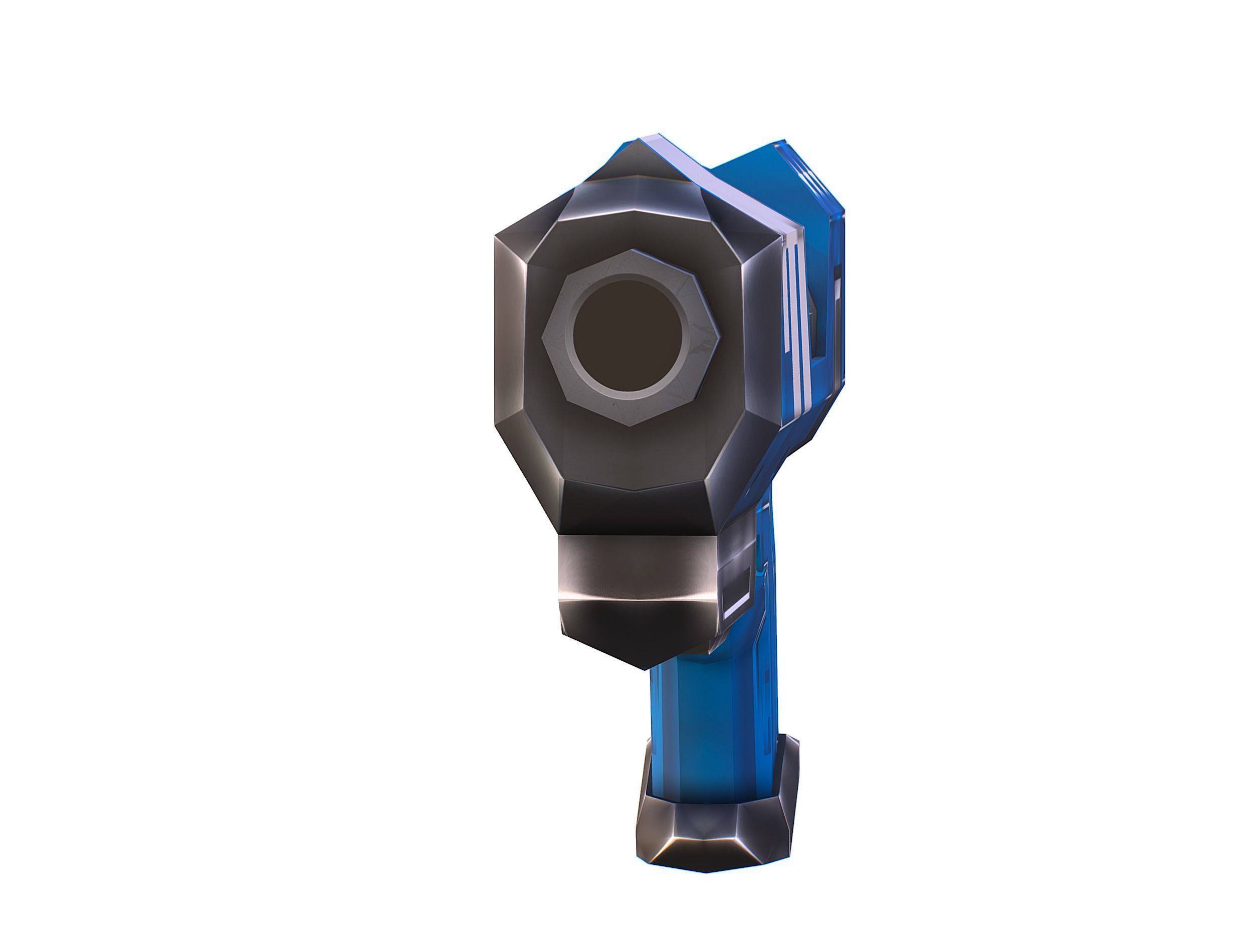 LowPoly Sci-Fi Cartoon Pistol Gun Low-poly 3D model_4