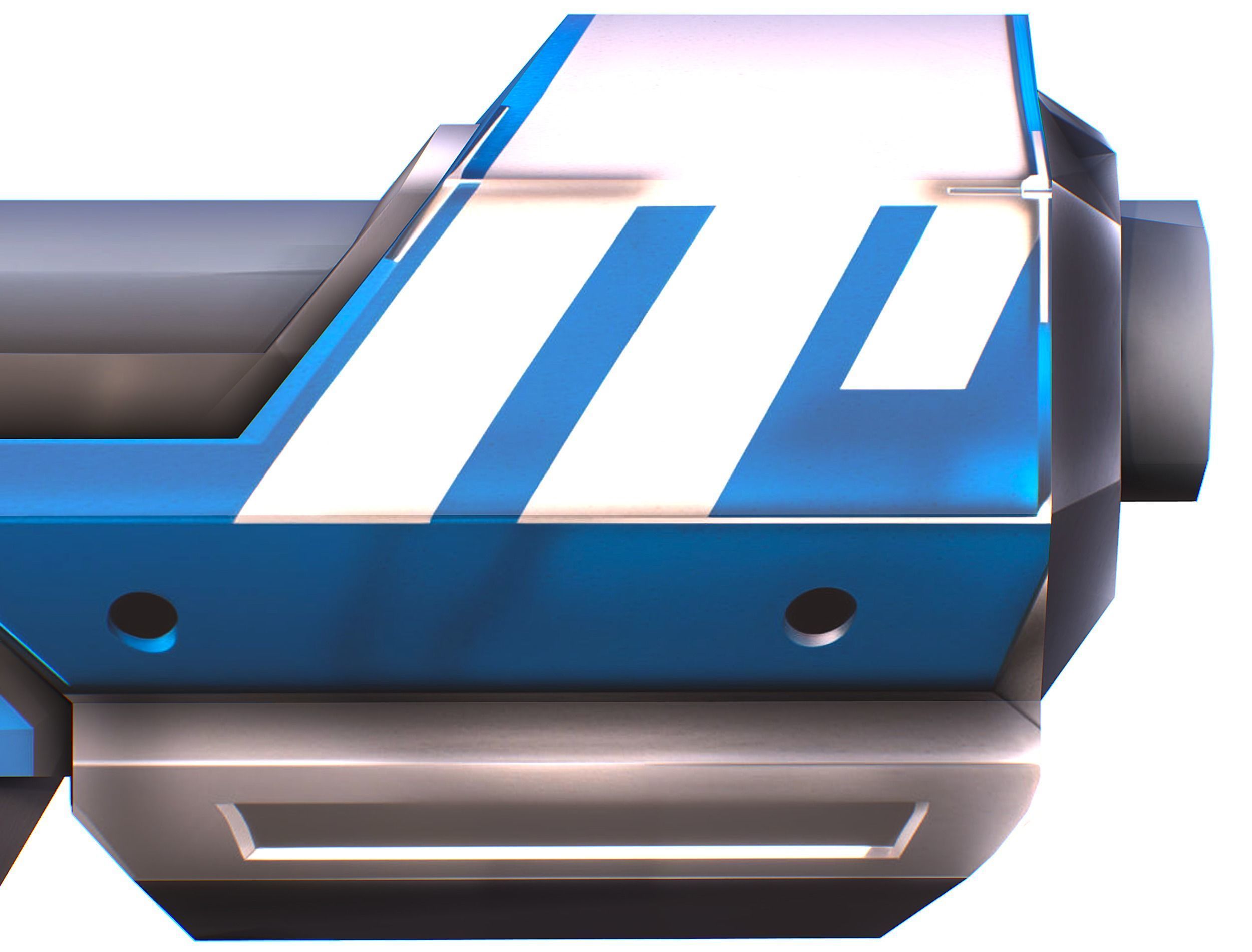 LowPoly Sci-Fi Cartoon Pistol Gun Low-poly 3D model_21