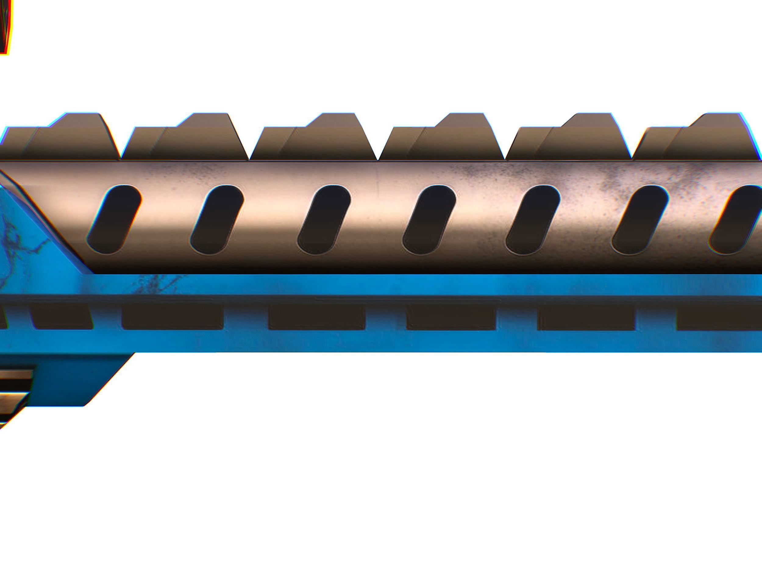 LowPoly Cartoon Sci-Fi Sniper Rifle Future Low-poly 3D model_27